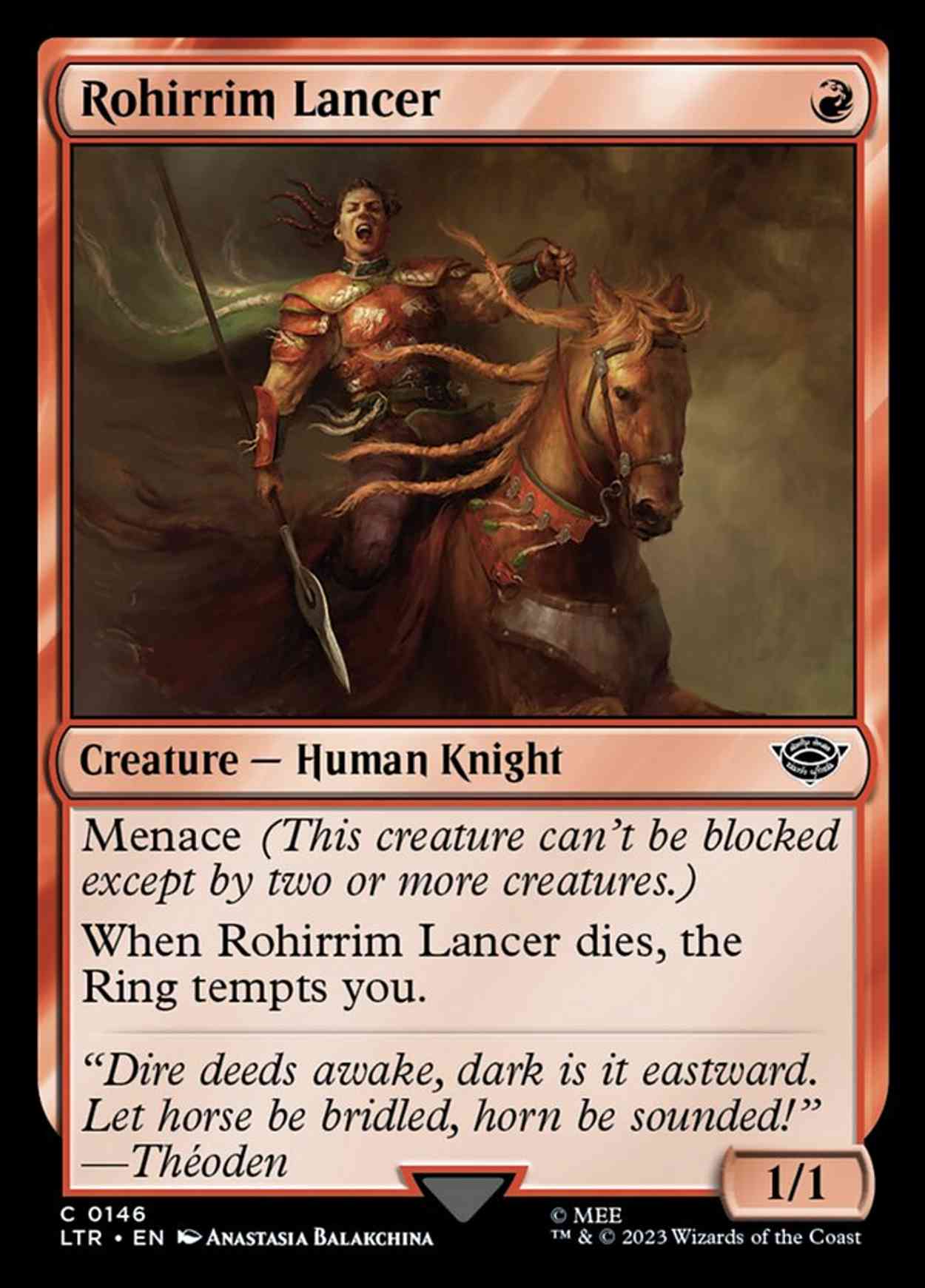 Rohirrim Lancer magic card front