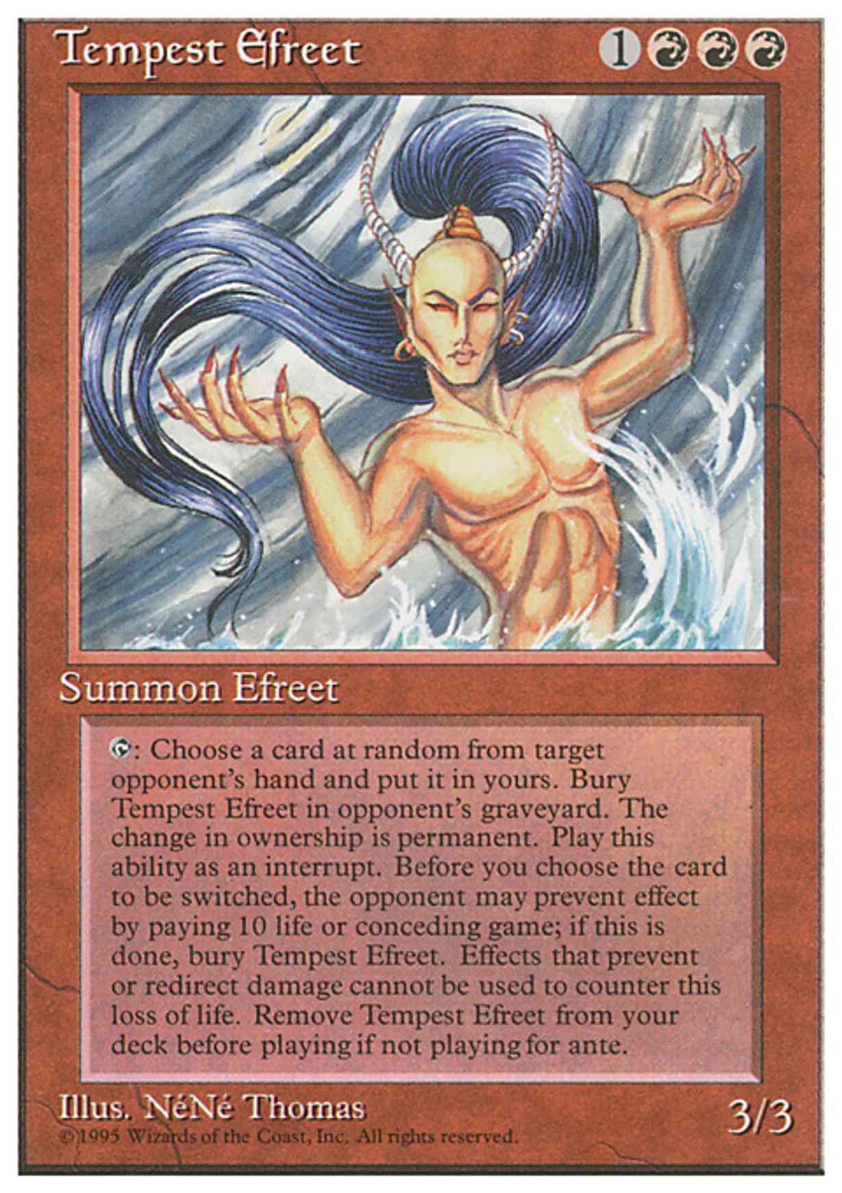 Tempest Efreet magic card front