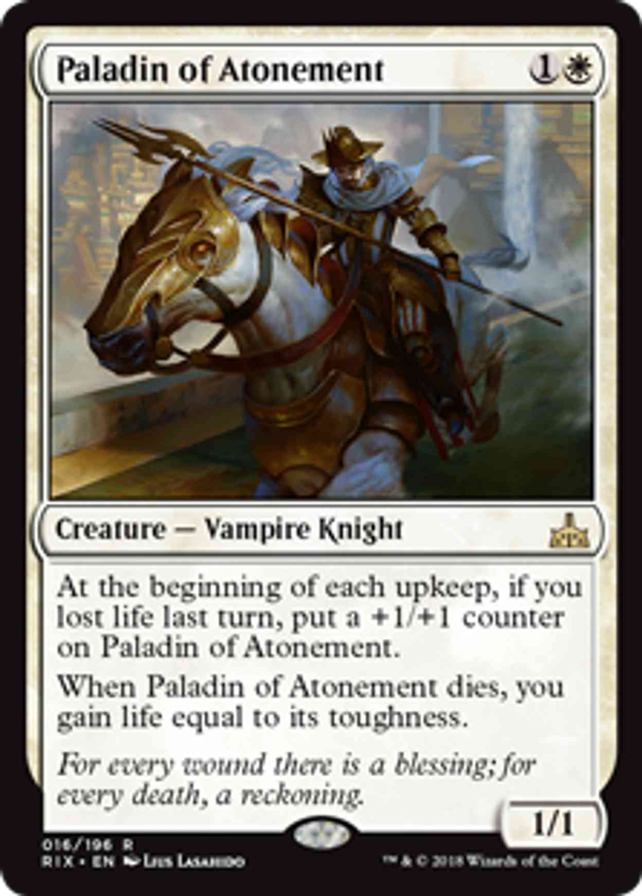 Paladin of Atonement magic card front