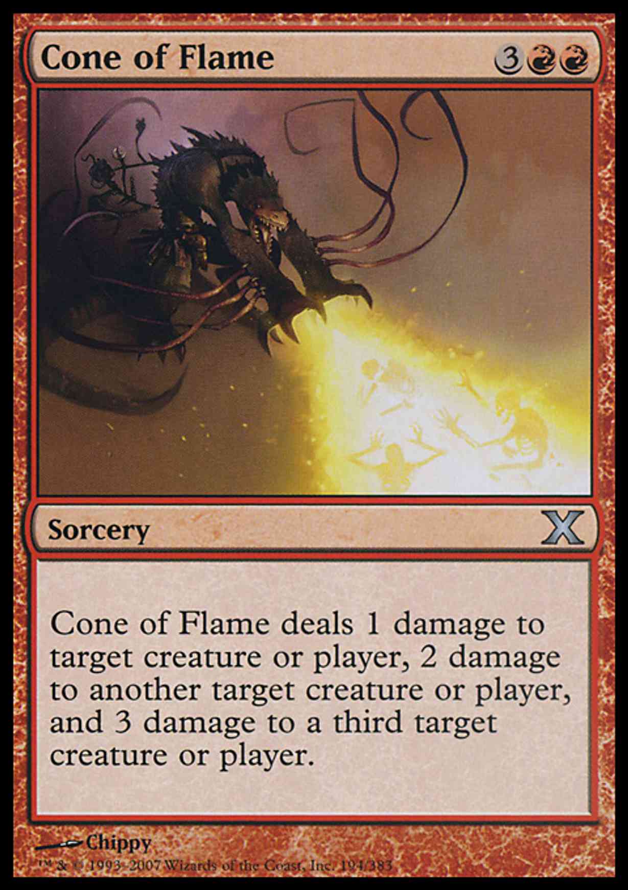 Cone of Flame magic card front