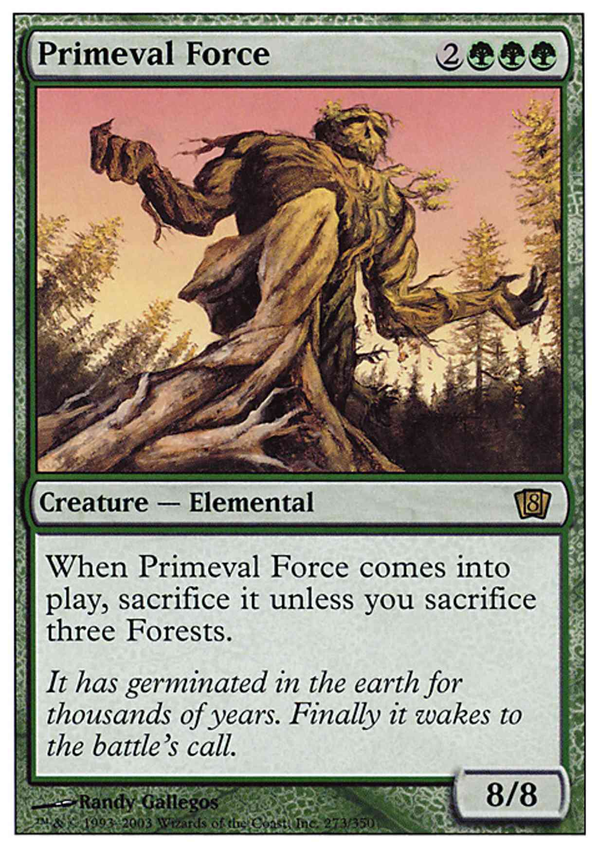 Primeval Force magic card front
