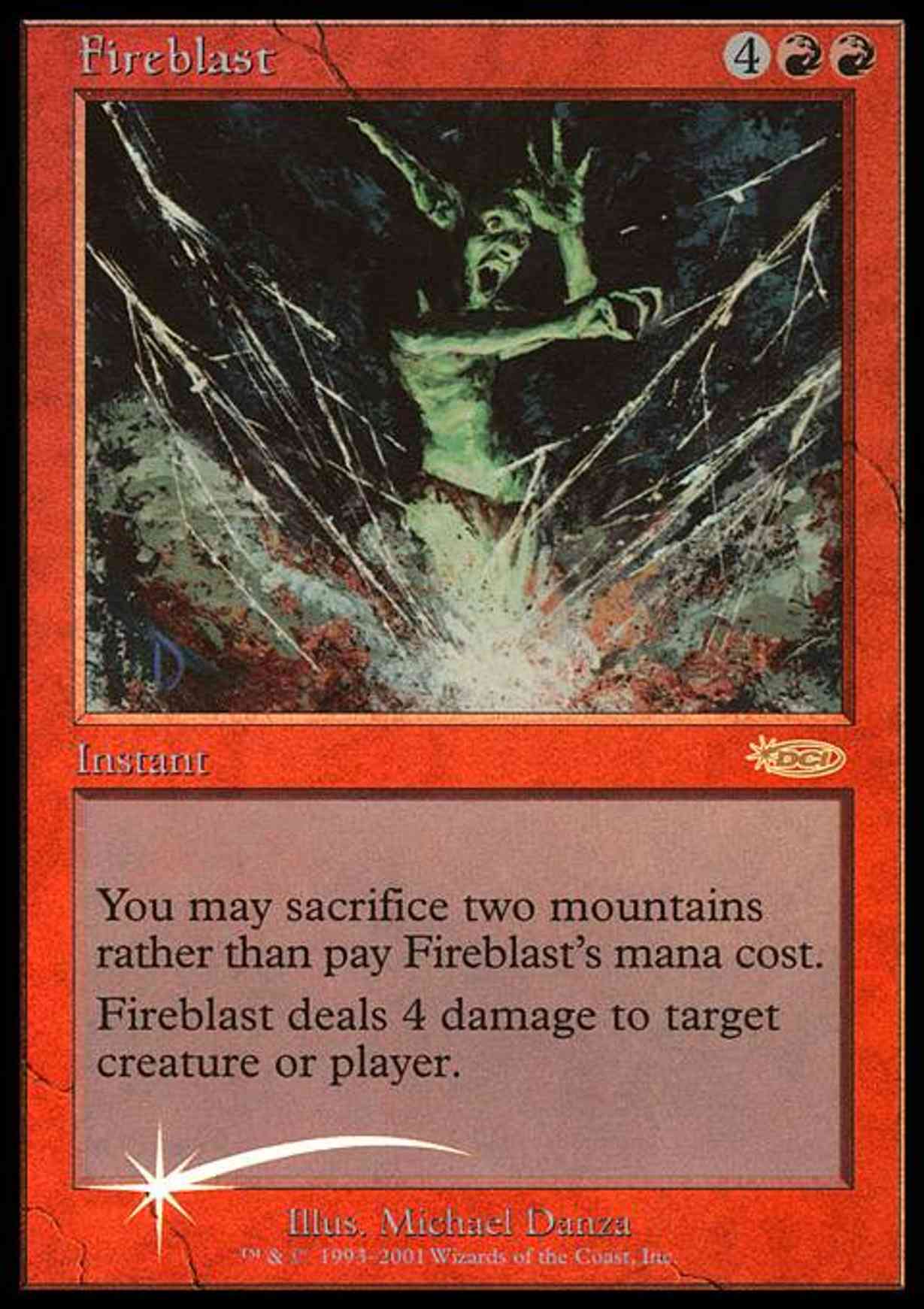 Fireblast magic card front