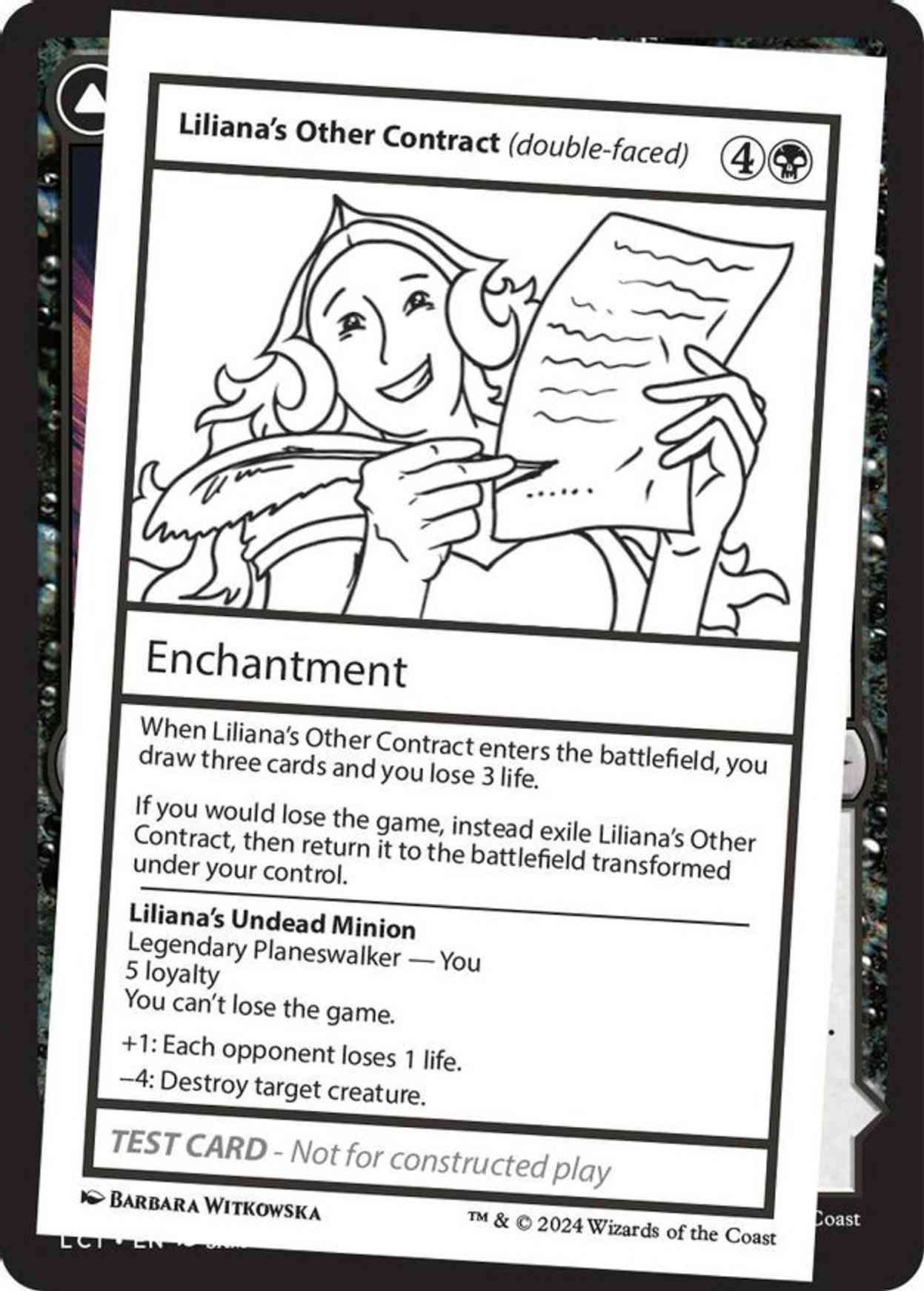 Liliana's Other Contract (double-faced) magic card front