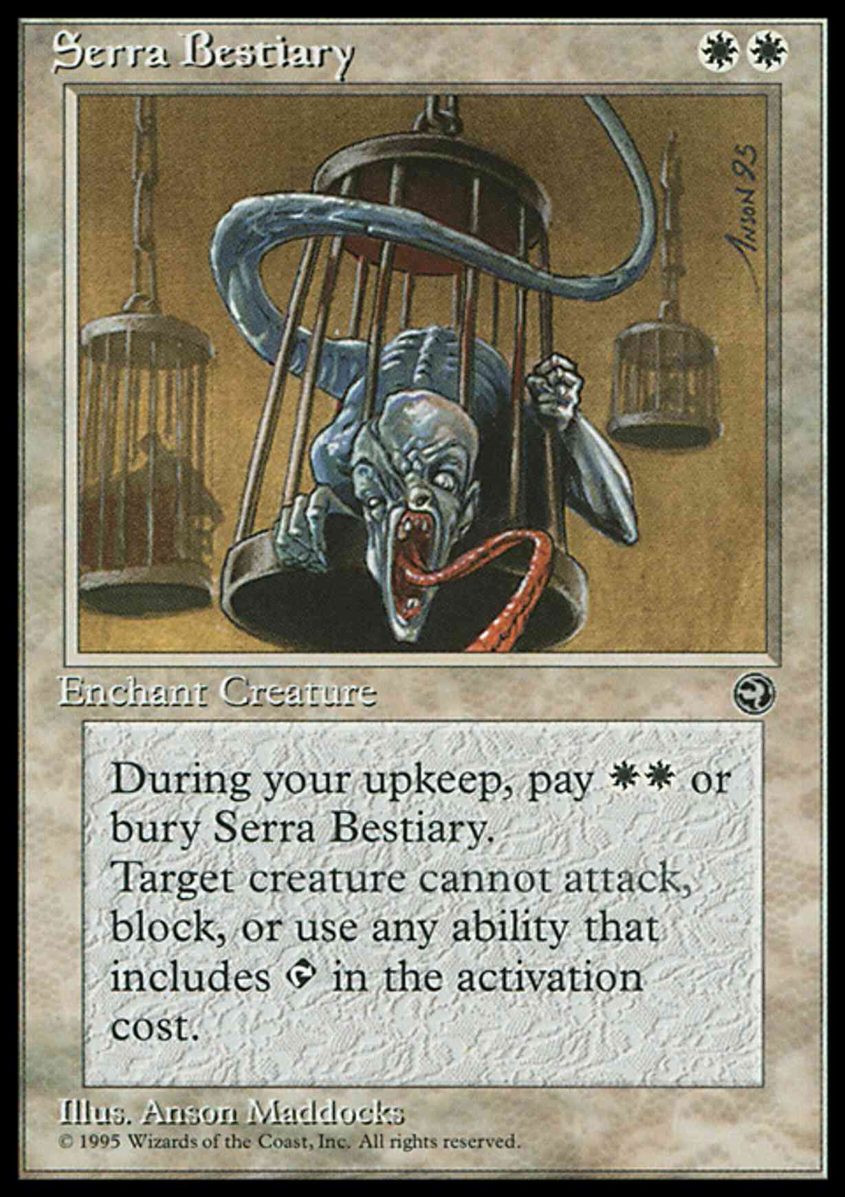 Serra Bestiary magic card front