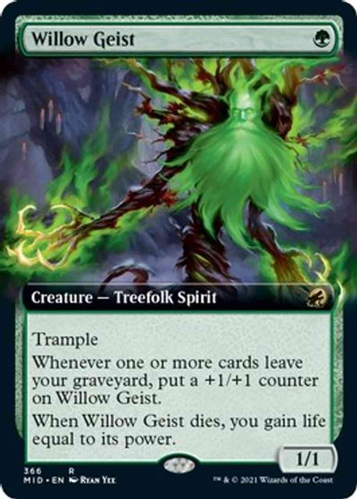 Willow Geist (Extended Art) magic card front