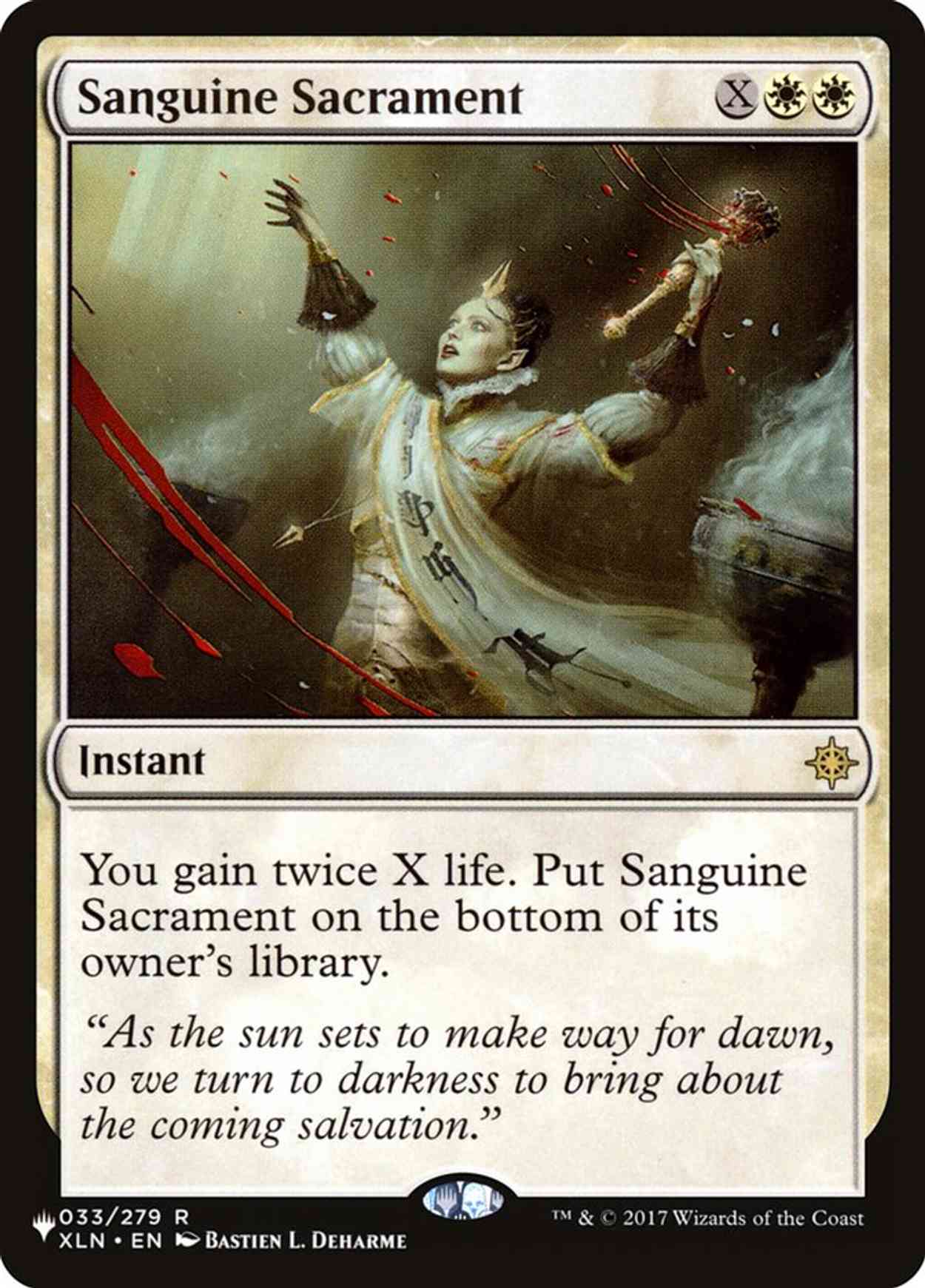 Sanguine Sacrament magic card front