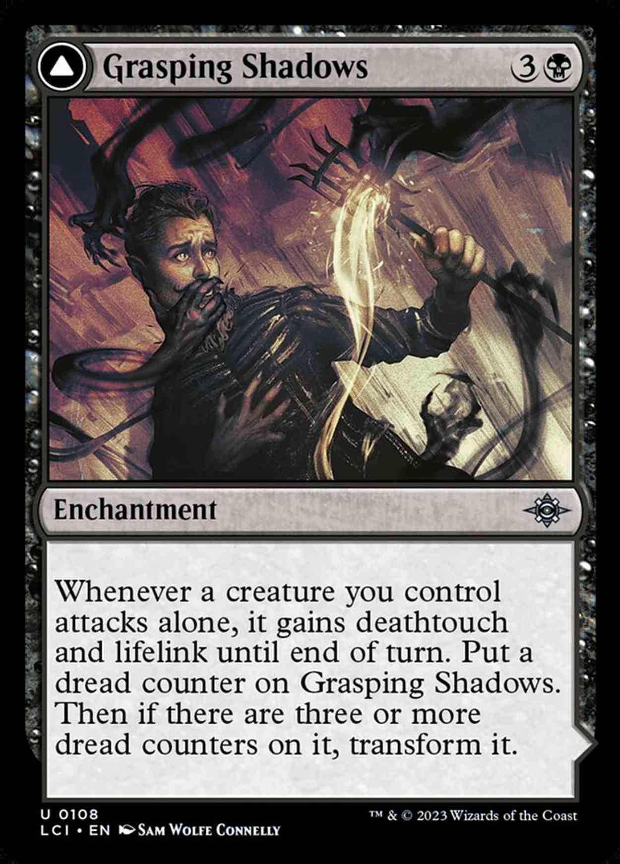 Grasping Shadows magic card front