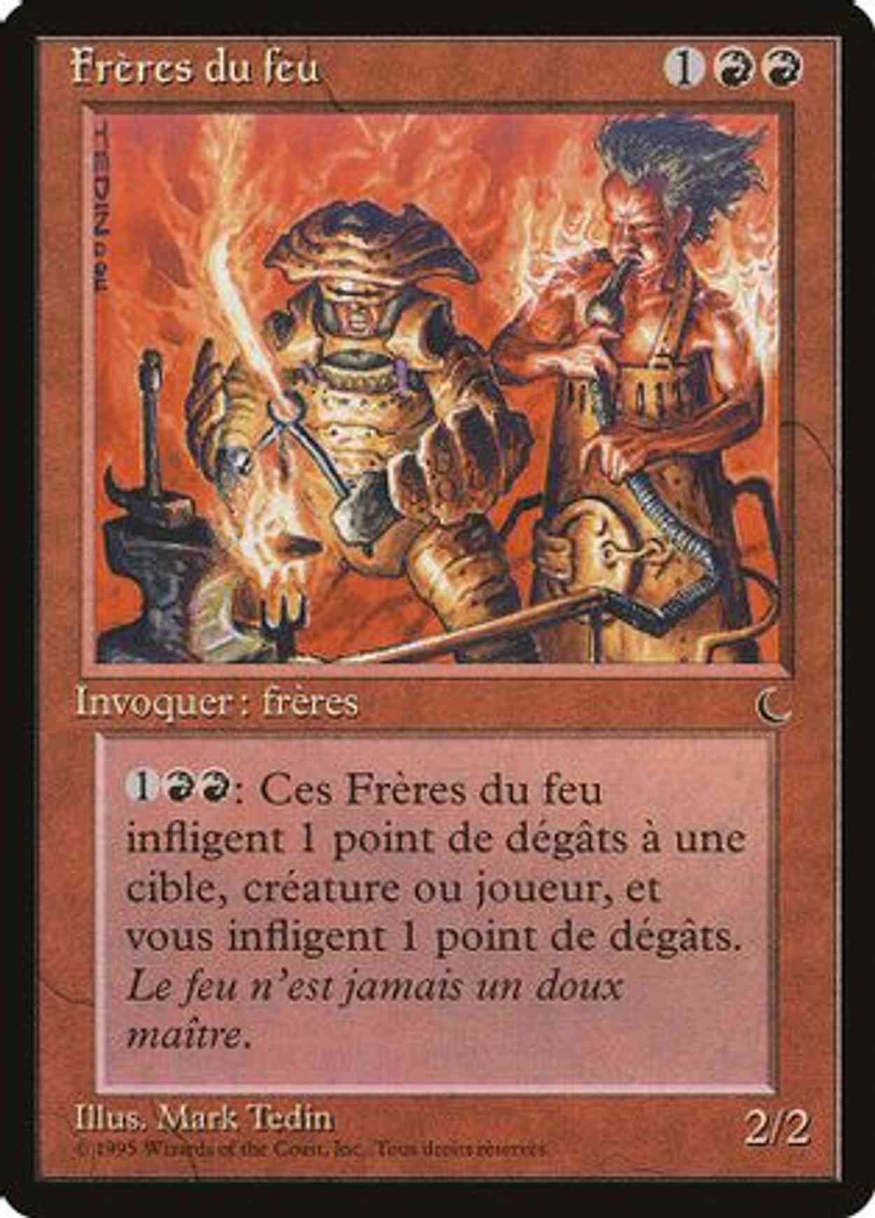 Brothers of Fire (French) - "Freres du feu" magic card front