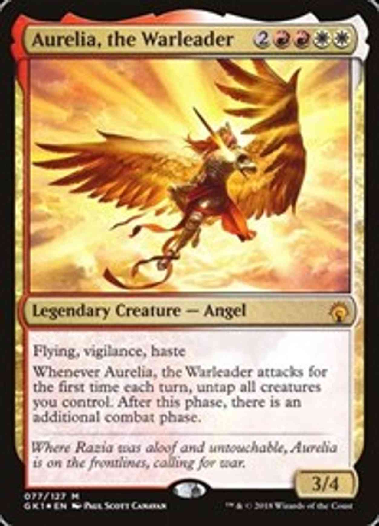 Aurelia, the Warleader magic card front