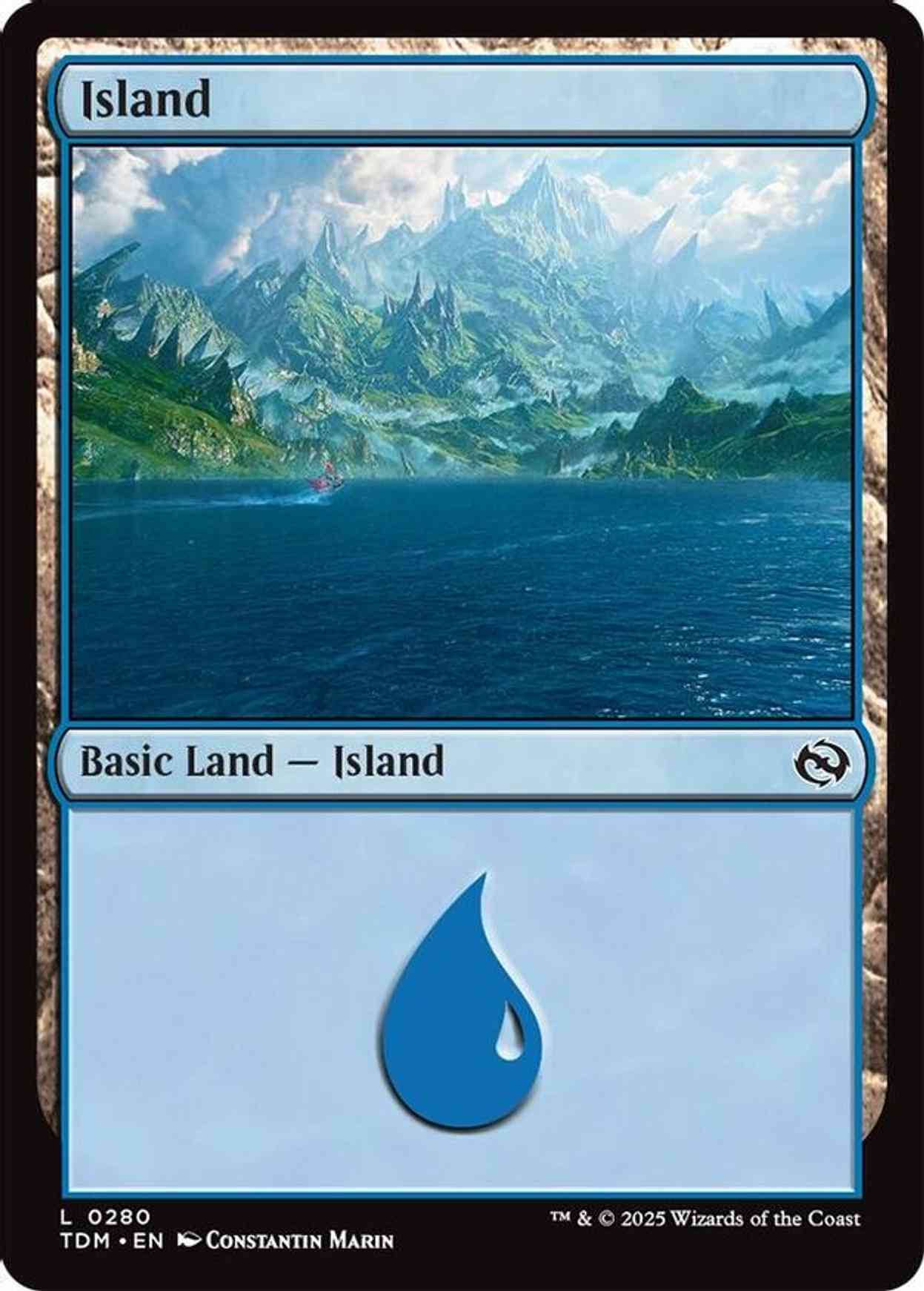 Island (0280) magic card front