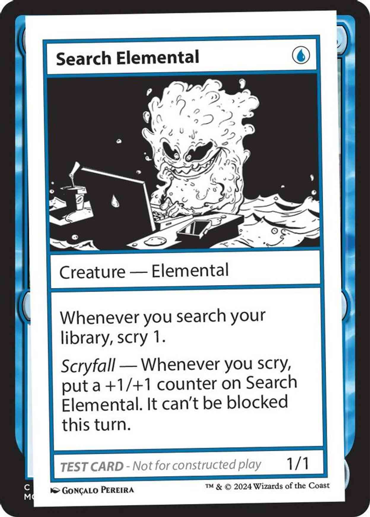 Search Elemental magic card front