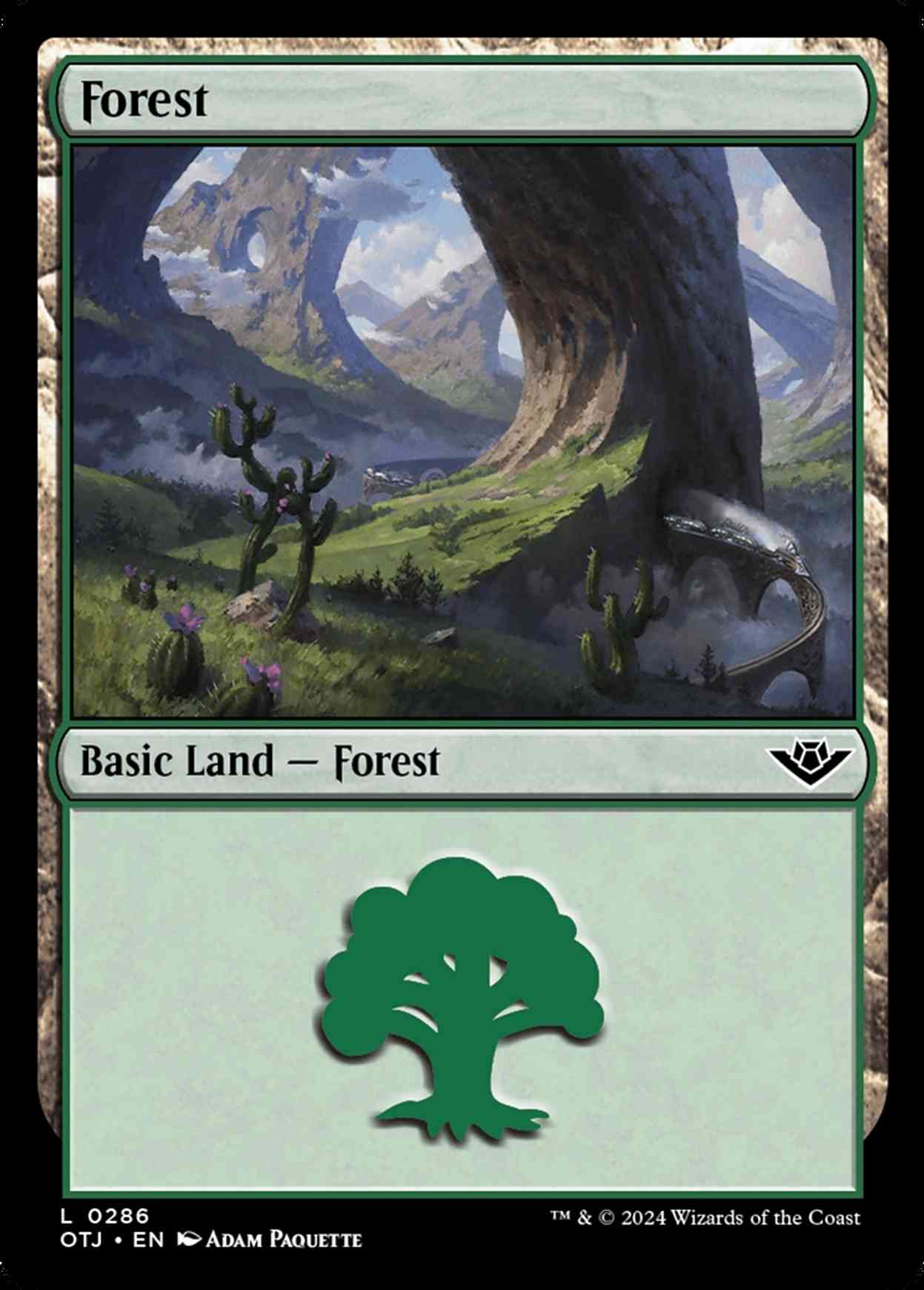Forest (0286) magic card front