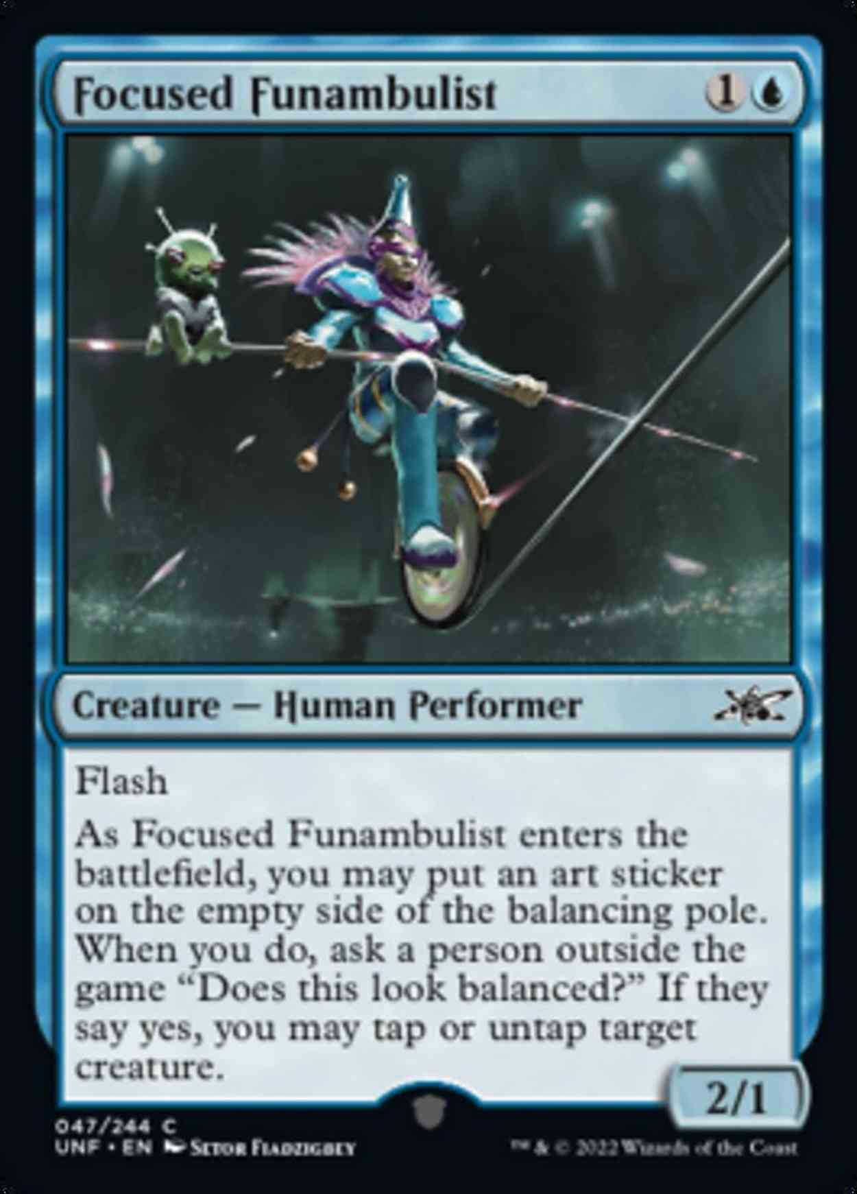 Focused Funambulist magic card front