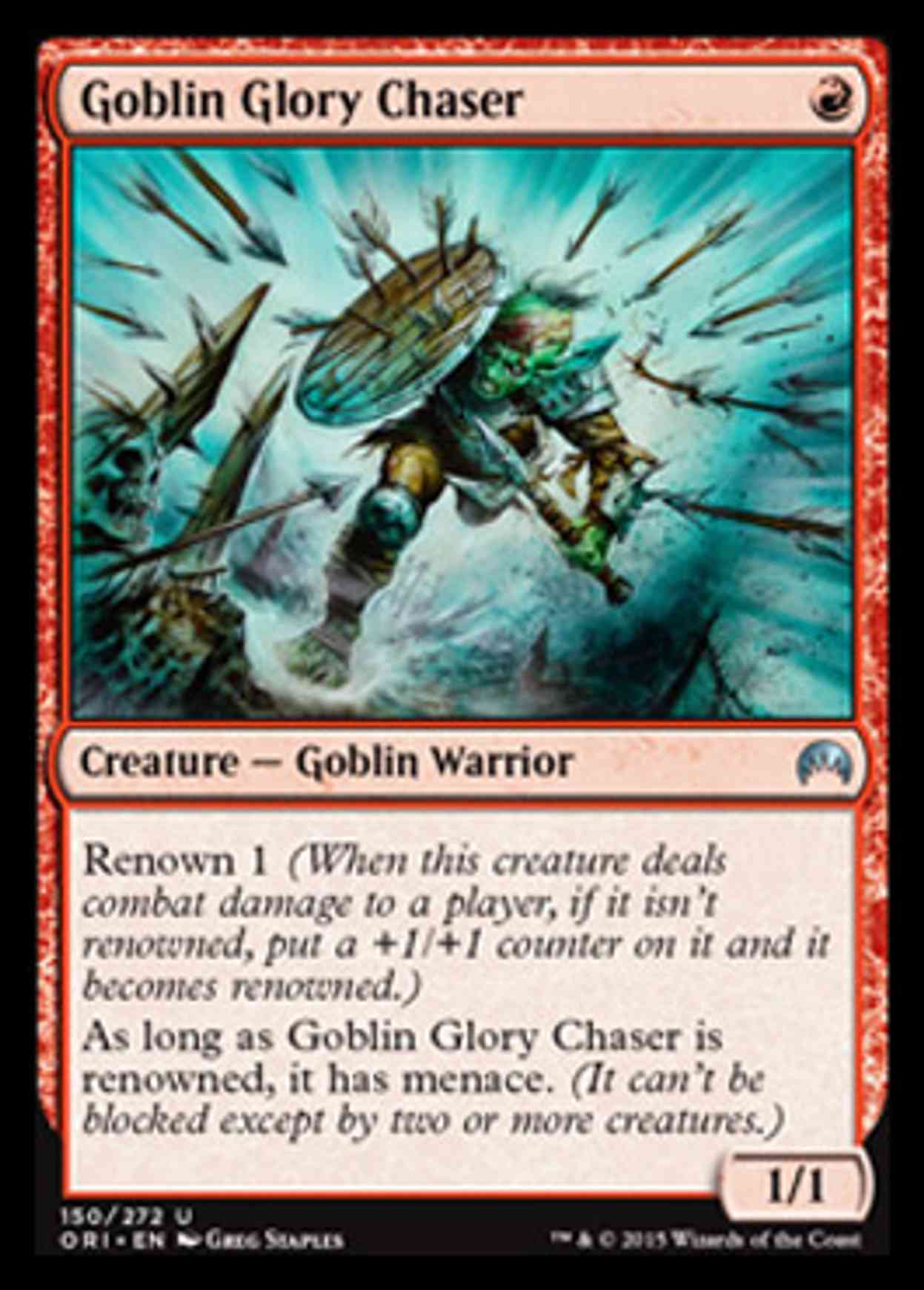Goblin Glory Chaser magic card front