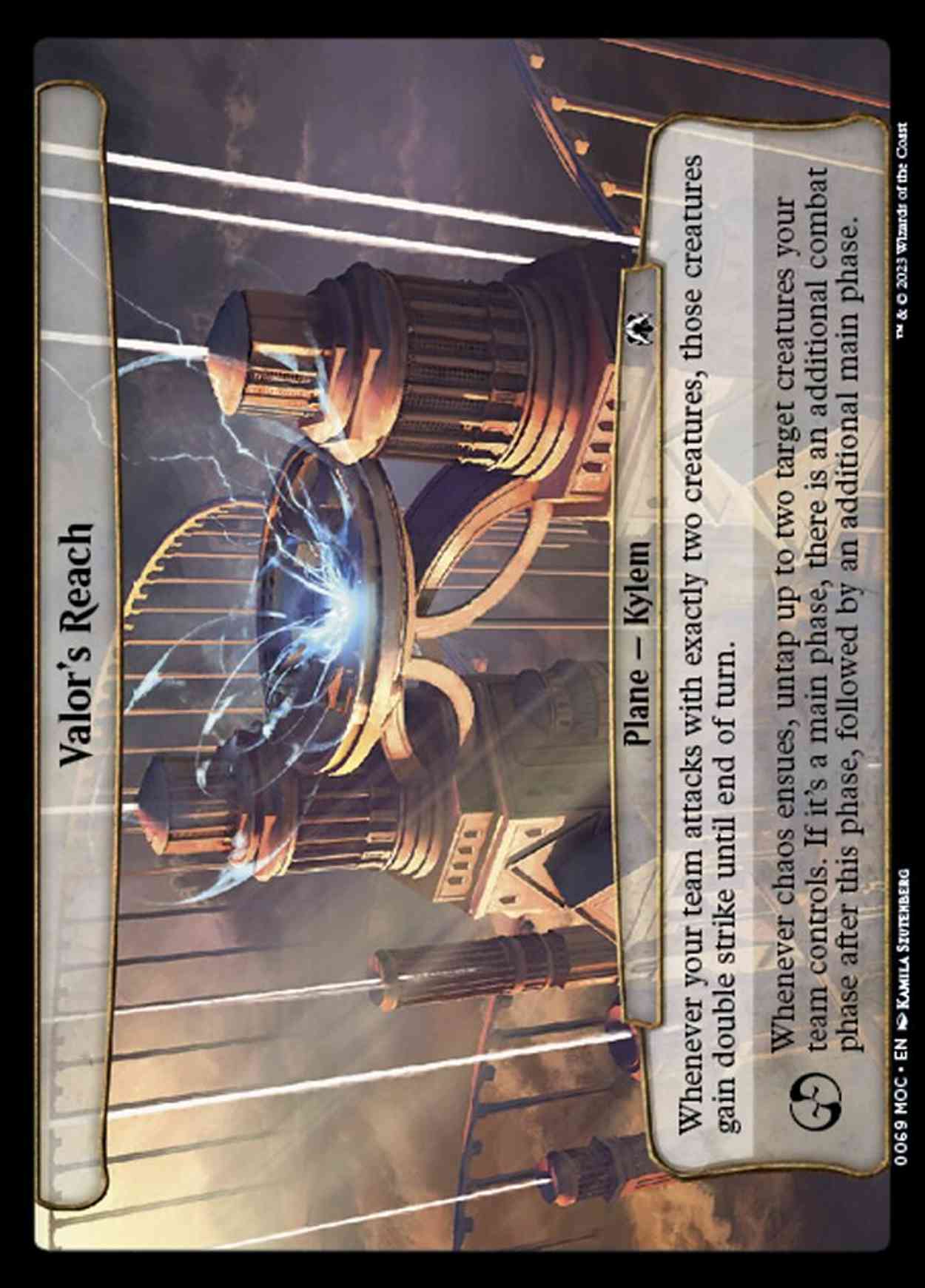 Valor's Reach magic card front