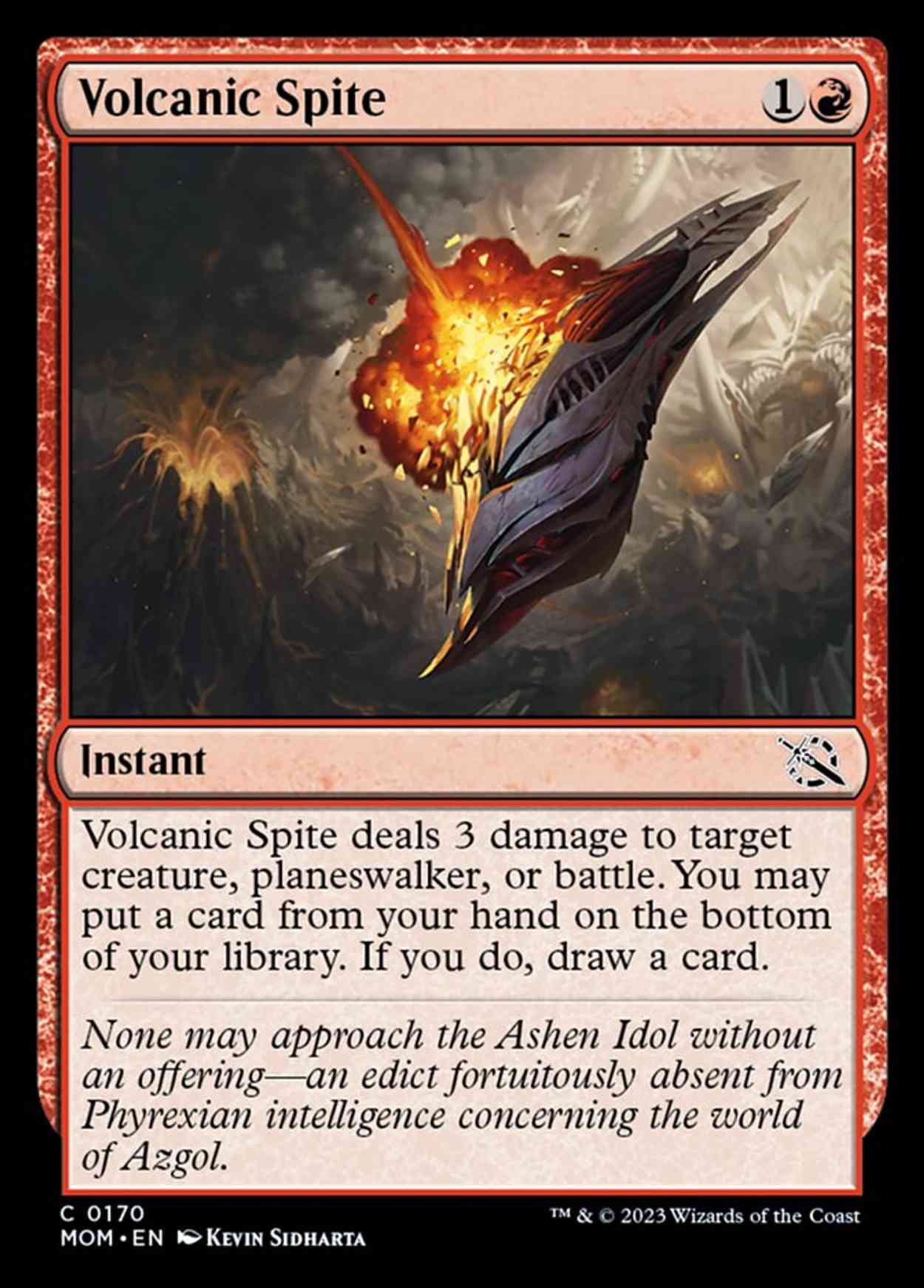 Volcanic Spite magic card front