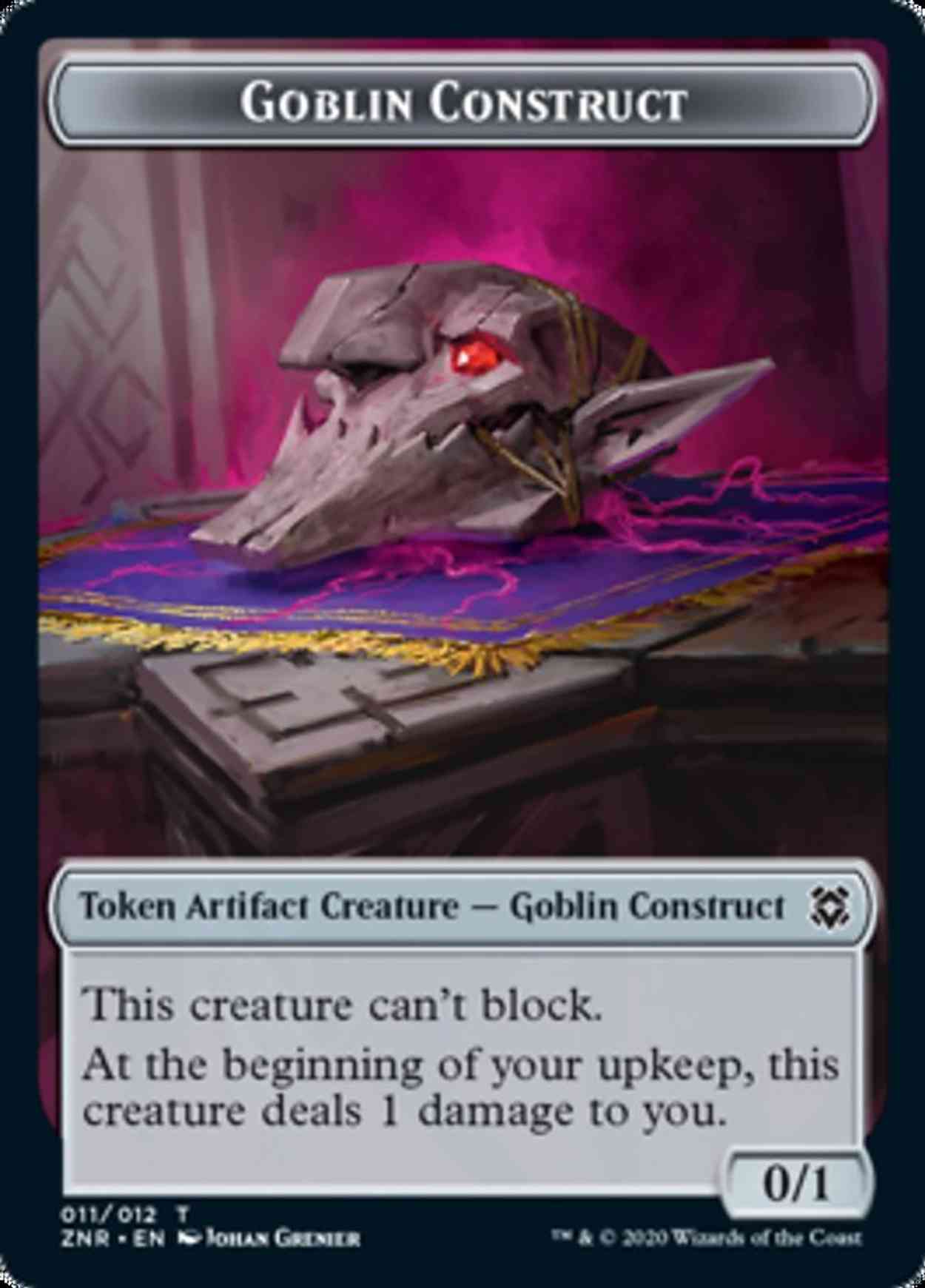 Goblin Construct // Kor Warrior Double-sided Token magic card front
