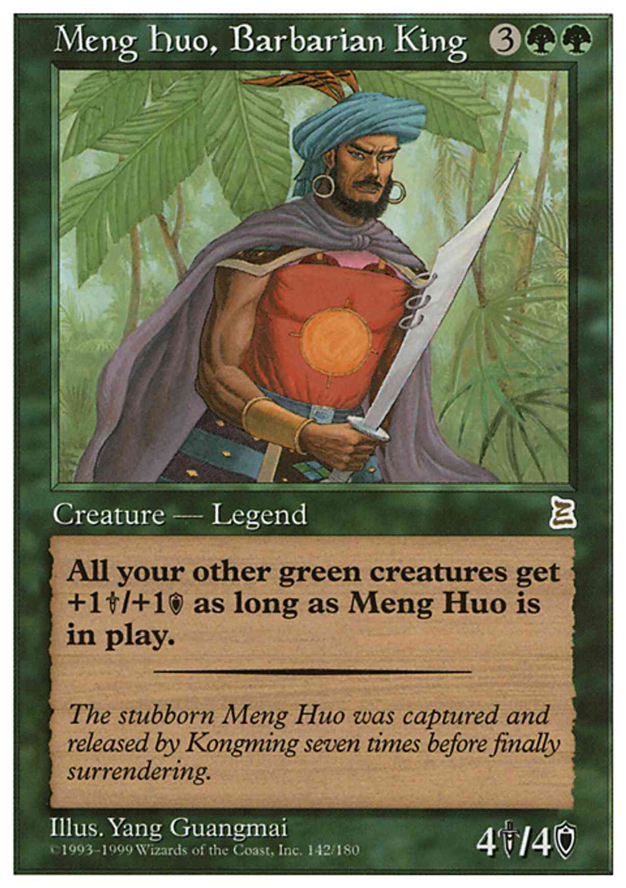 Meng Huo, Barbarian King magic card front