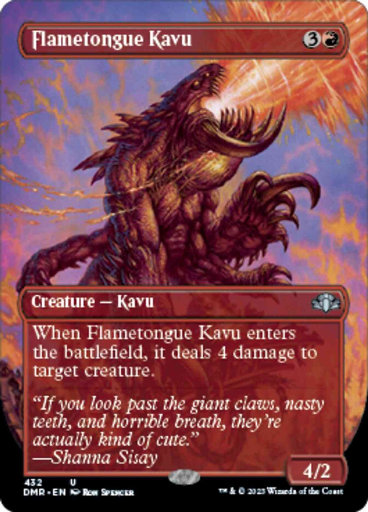Flametongue Kavu (Borderless) magic card front