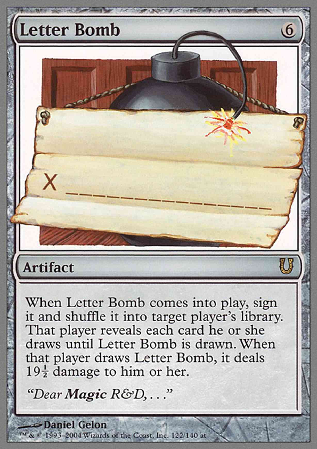 Letter Bomb magic card front