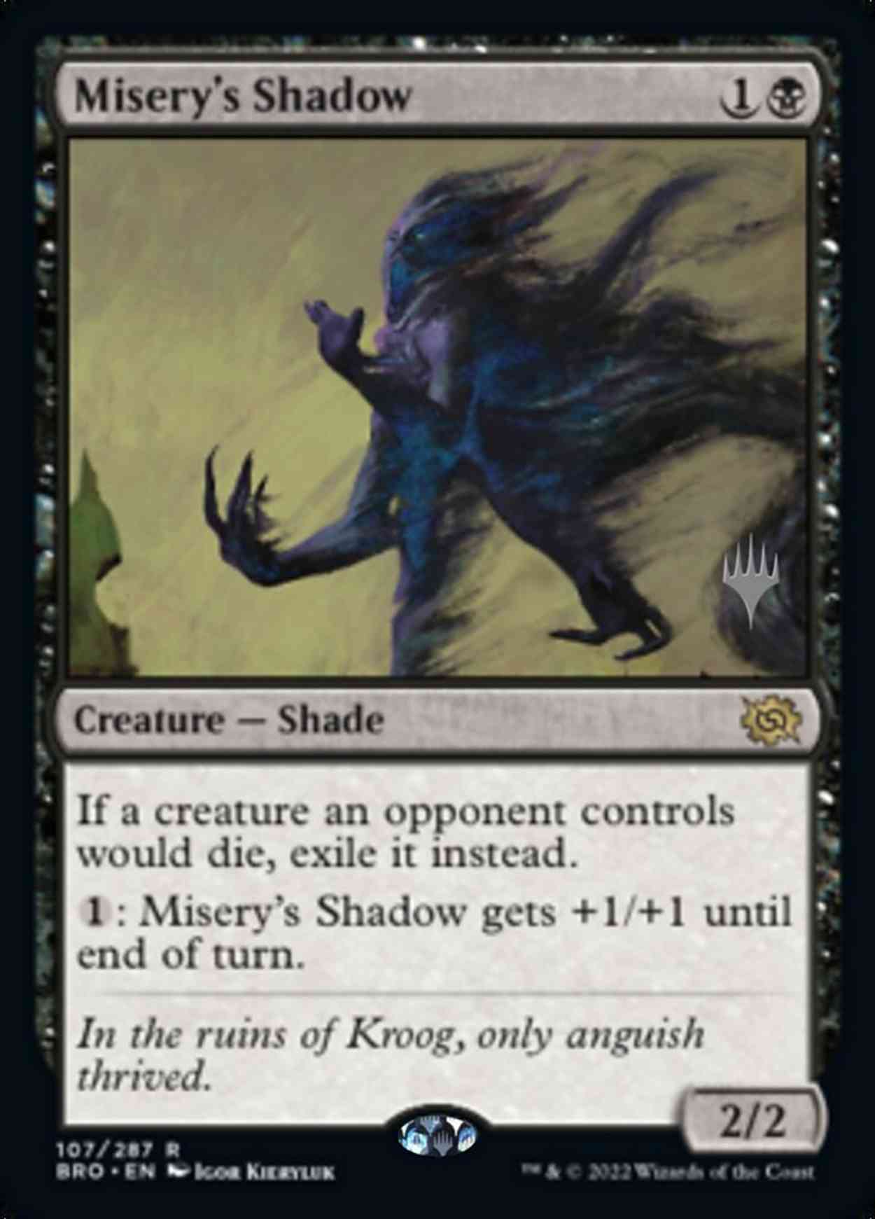 Misery's Shadow magic card front