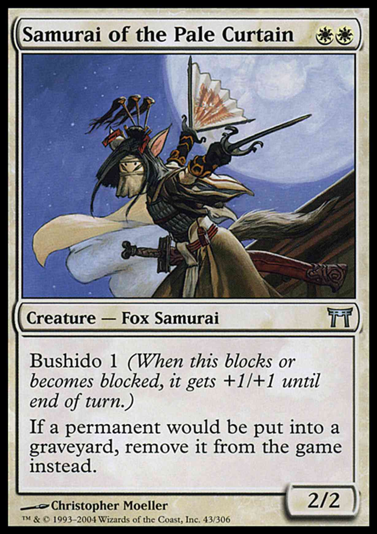 Samurai of the Pale Curtain magic card front