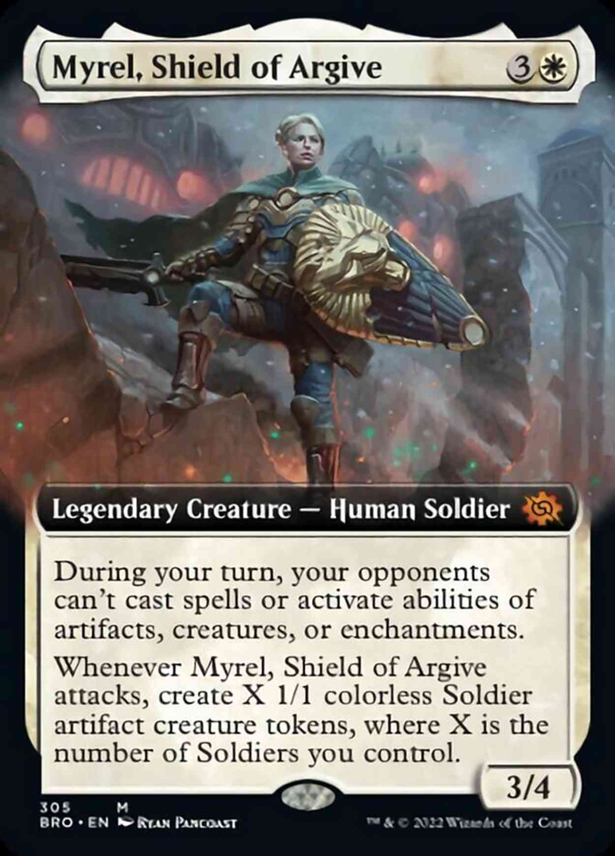 Myrel, Shield of Argive (Extended Art) magic card front