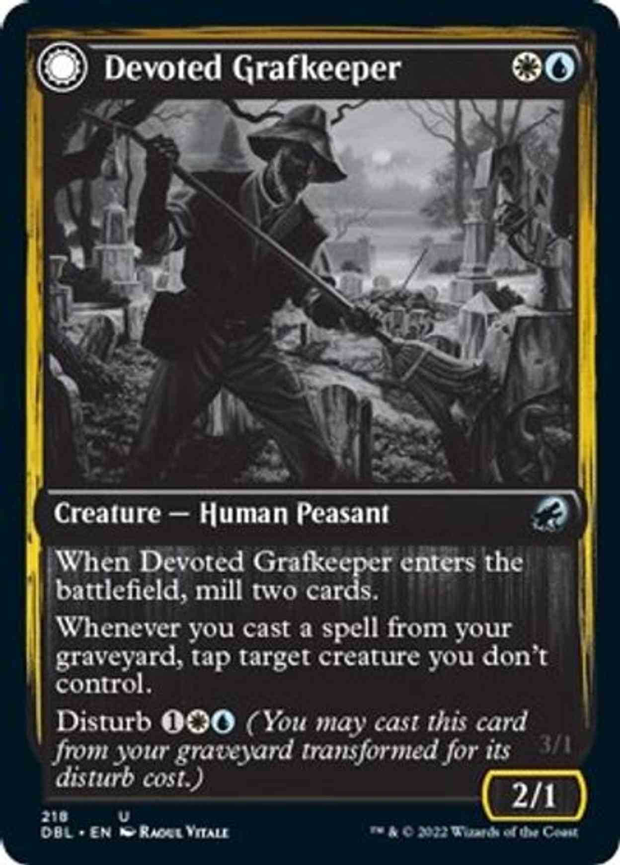 Devoted Grafkeeper magic card front