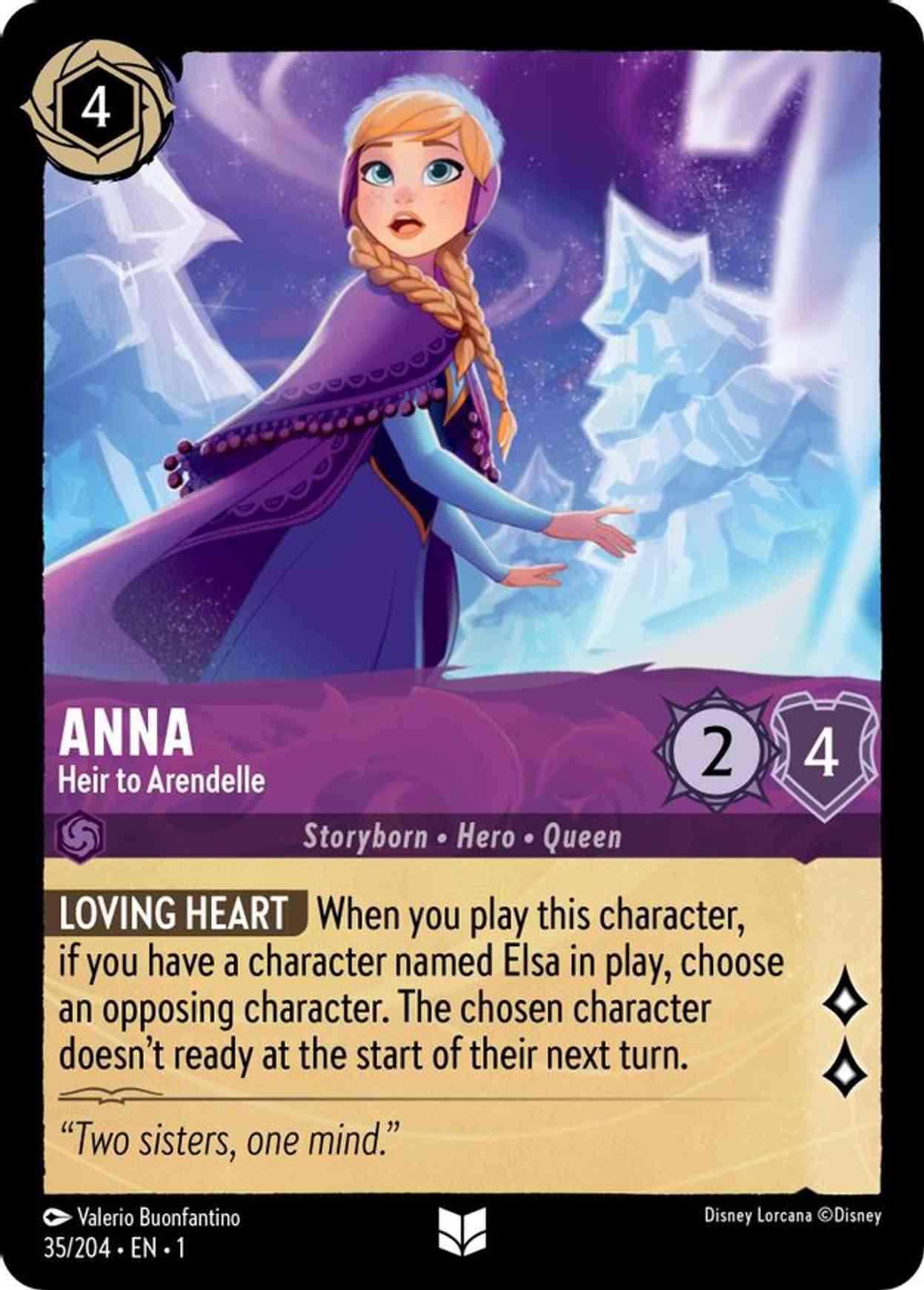 Anna - Heir to Arendelle magic card front