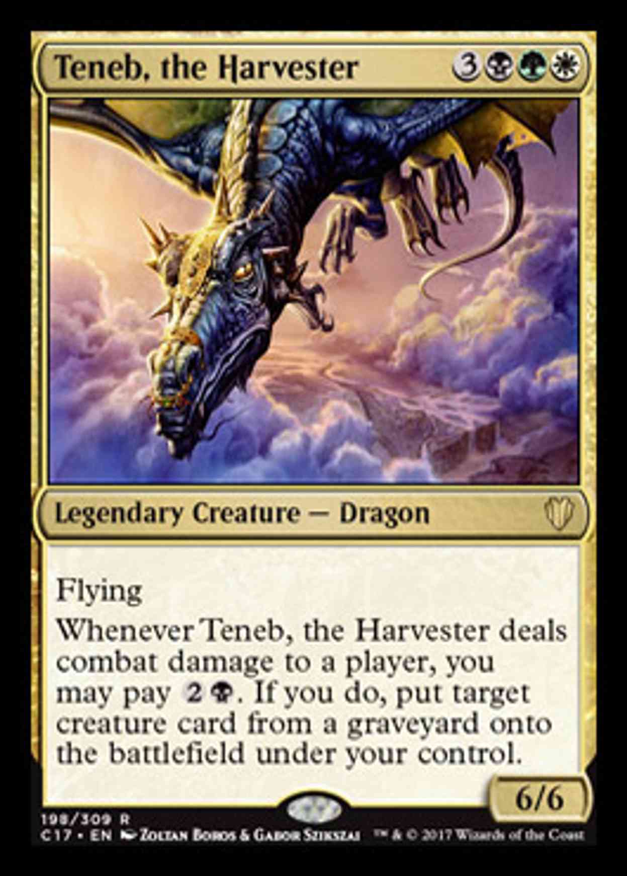Teneb, the Harvester magic card front