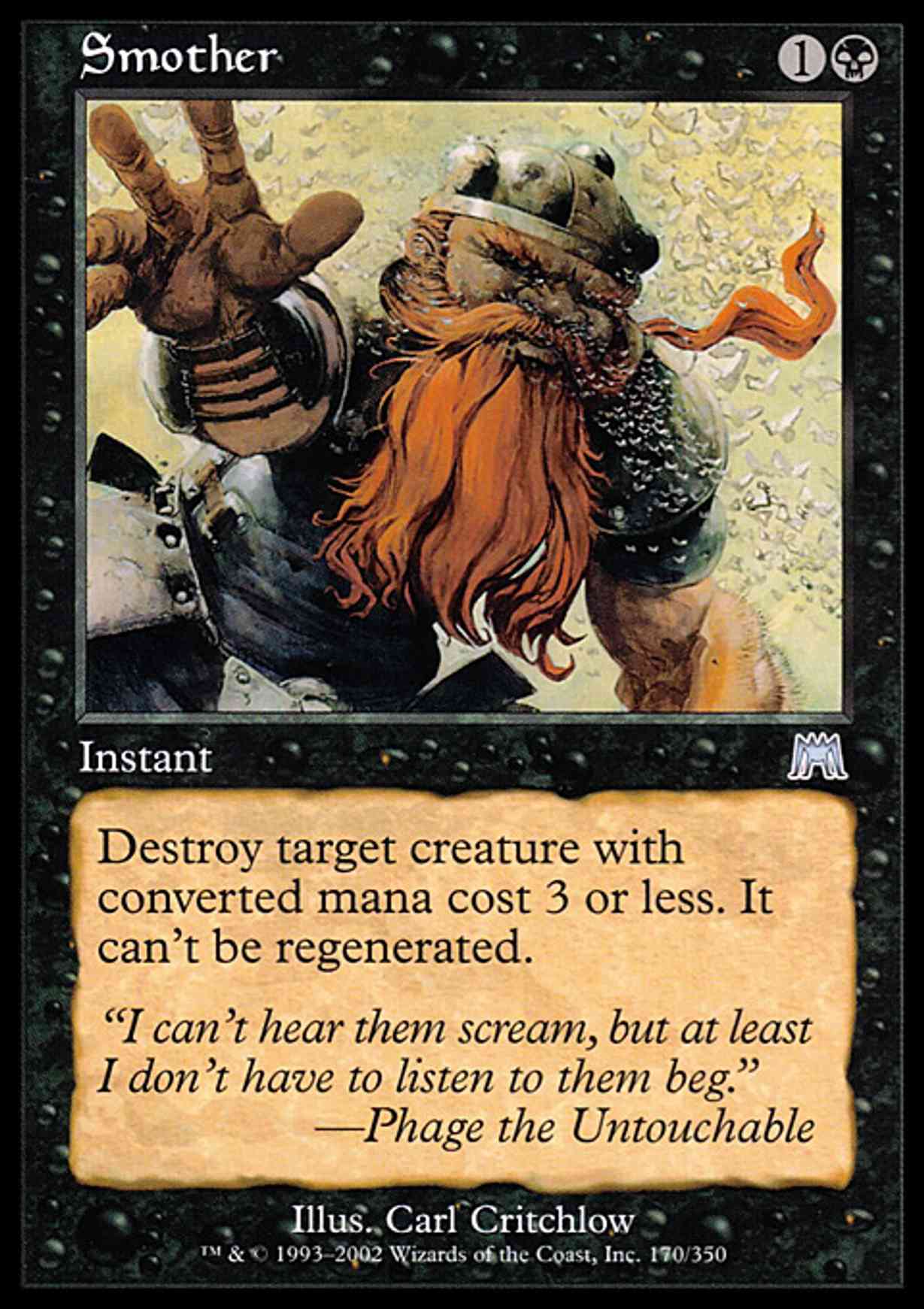 Smother magic card front