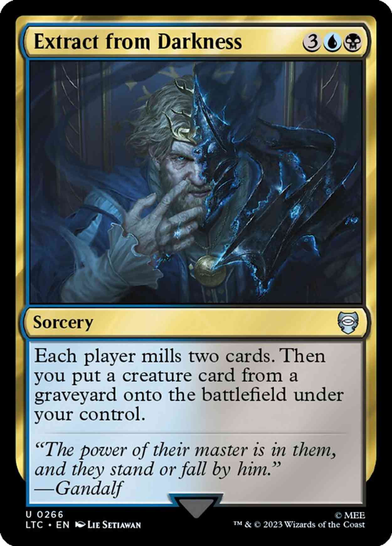 Extract from Darkness magic card front