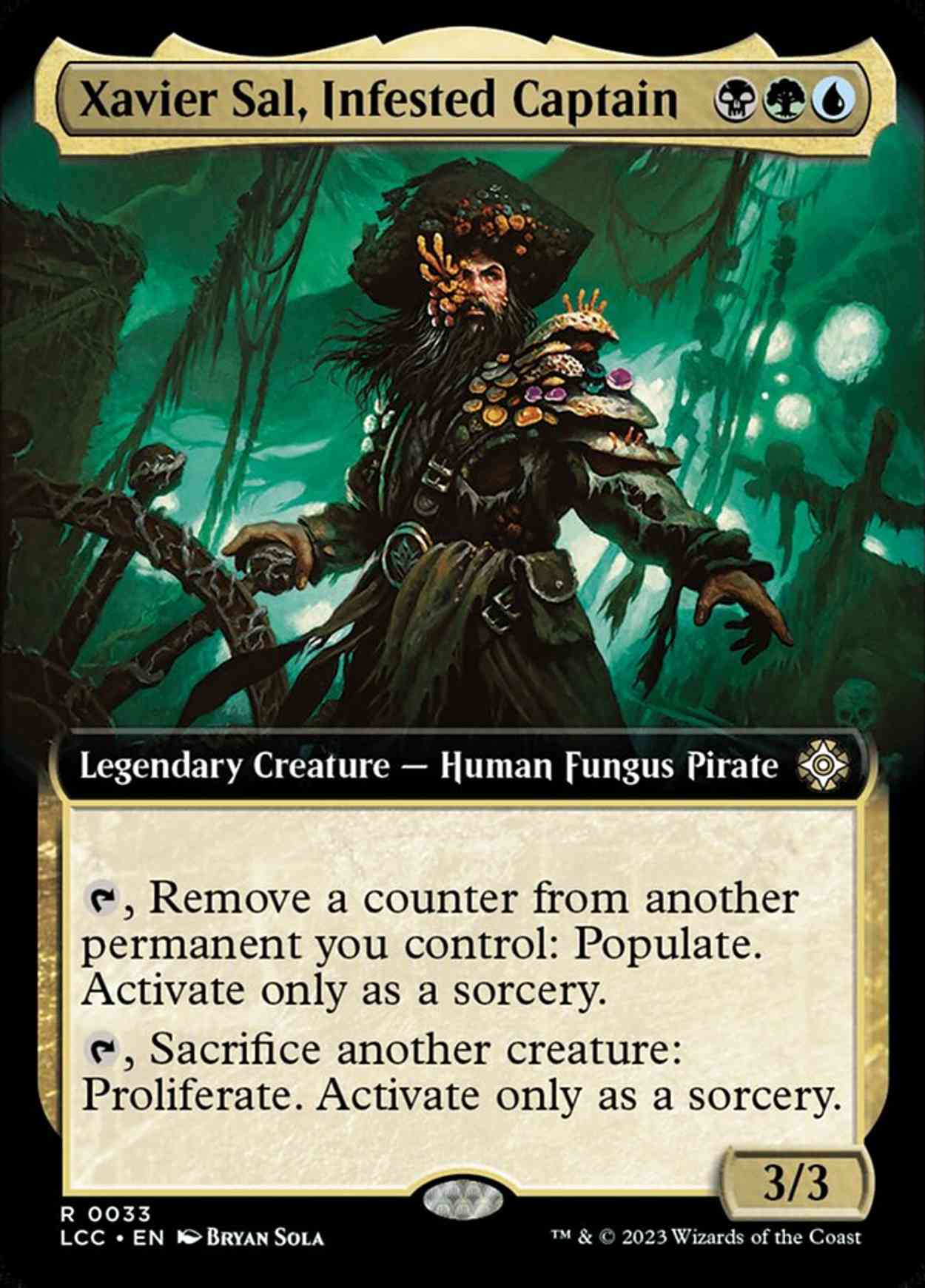 Xavier Sal, Infested Captain (Extended Art) magic card front