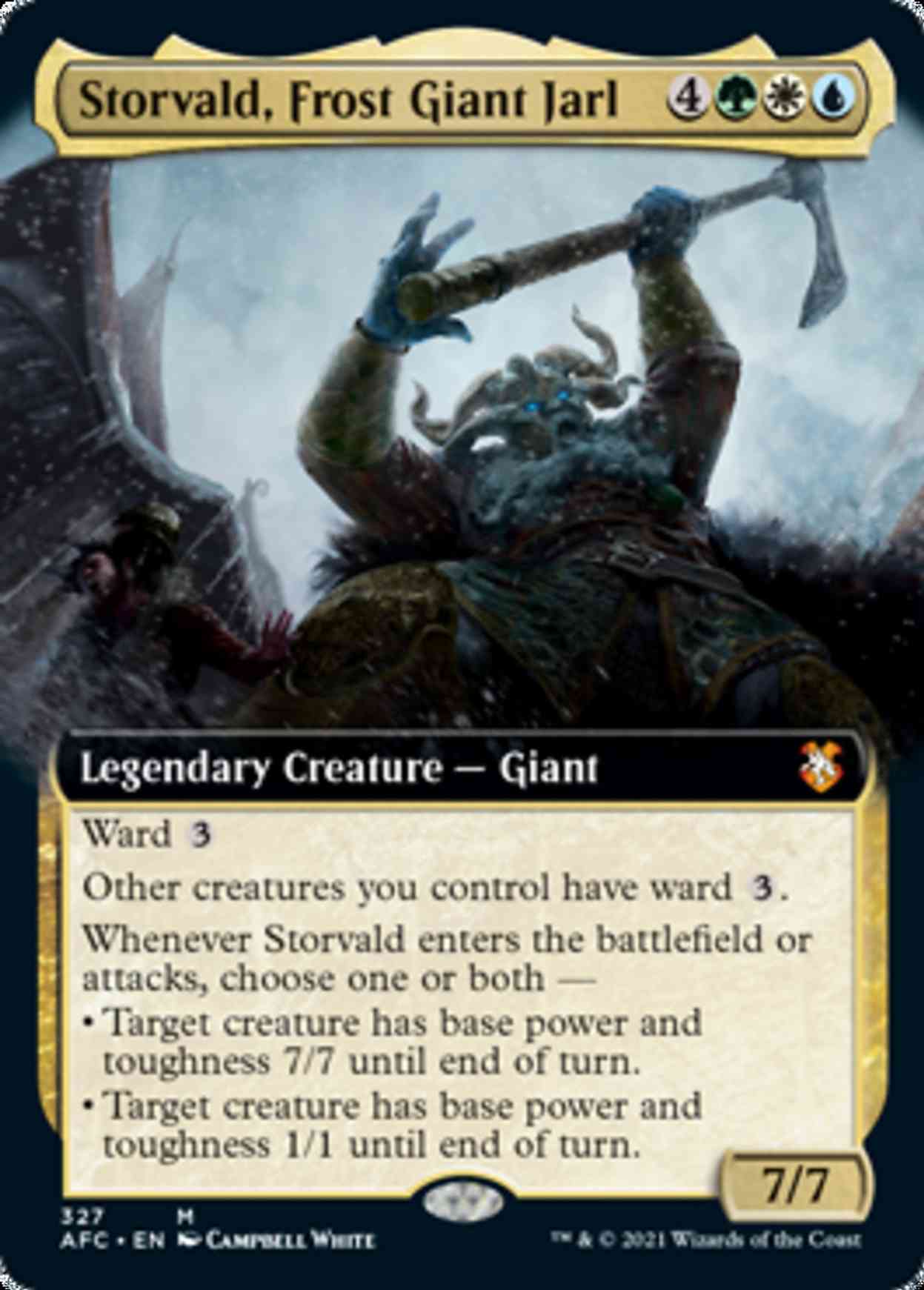 Storvald, Frost Giant Jarl (Extended Art) magic card front