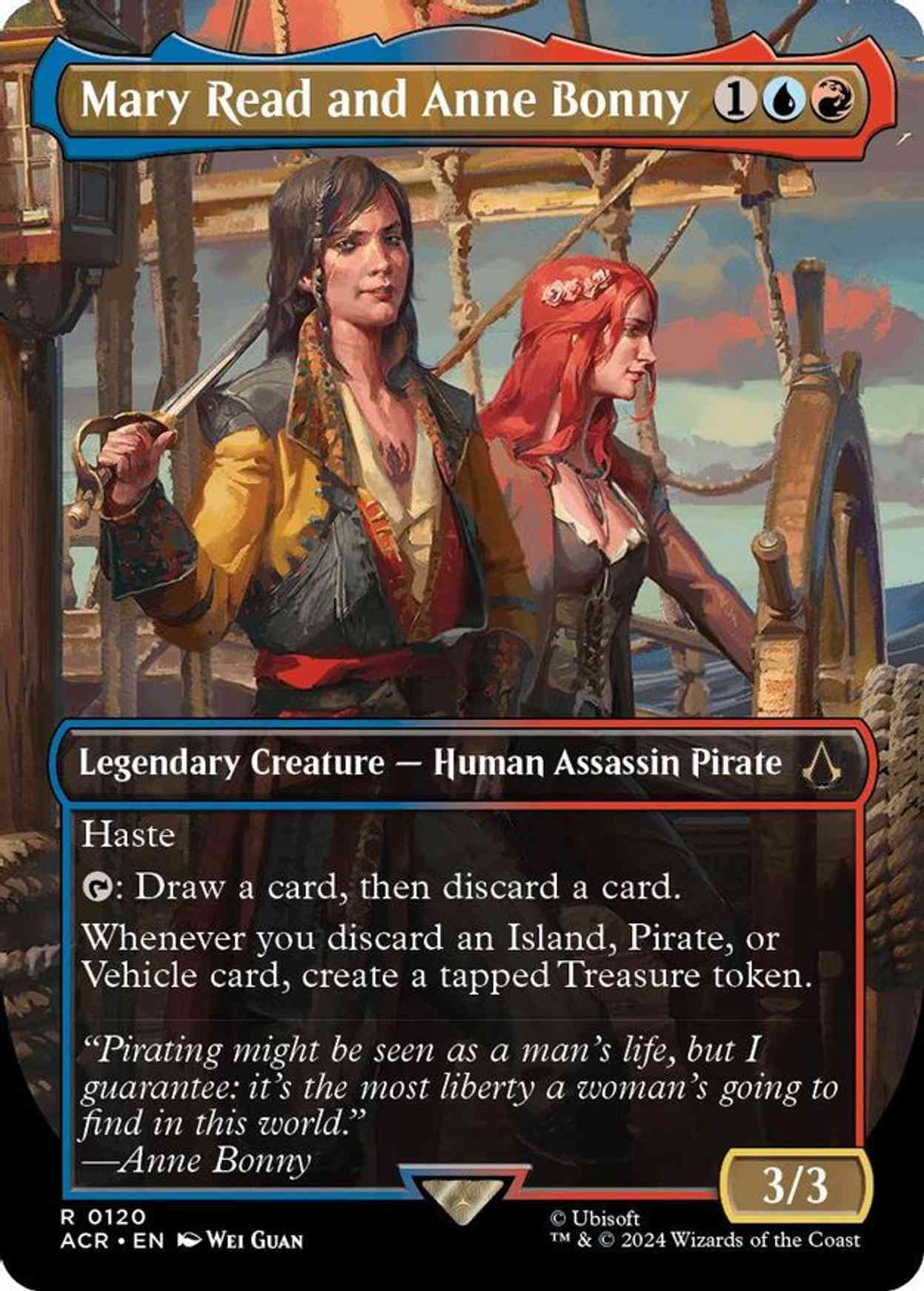 Mary Read and Anne Bonny (Borderless) magic card front