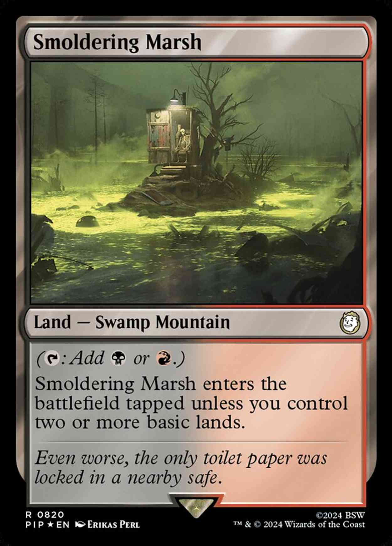 Smoldering Marsh (Surge Foil) magic card front