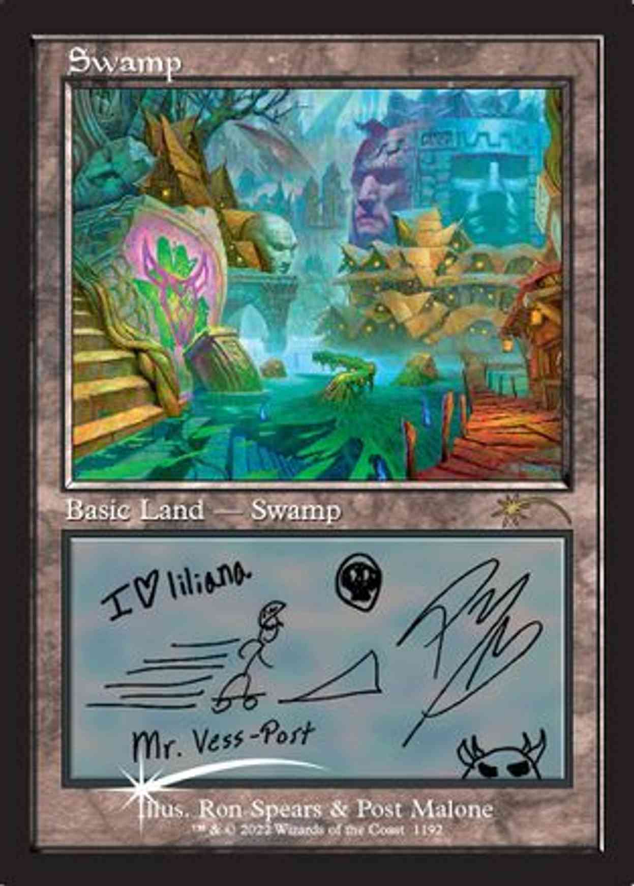 Swamp (Post Malone Lands) magic card front