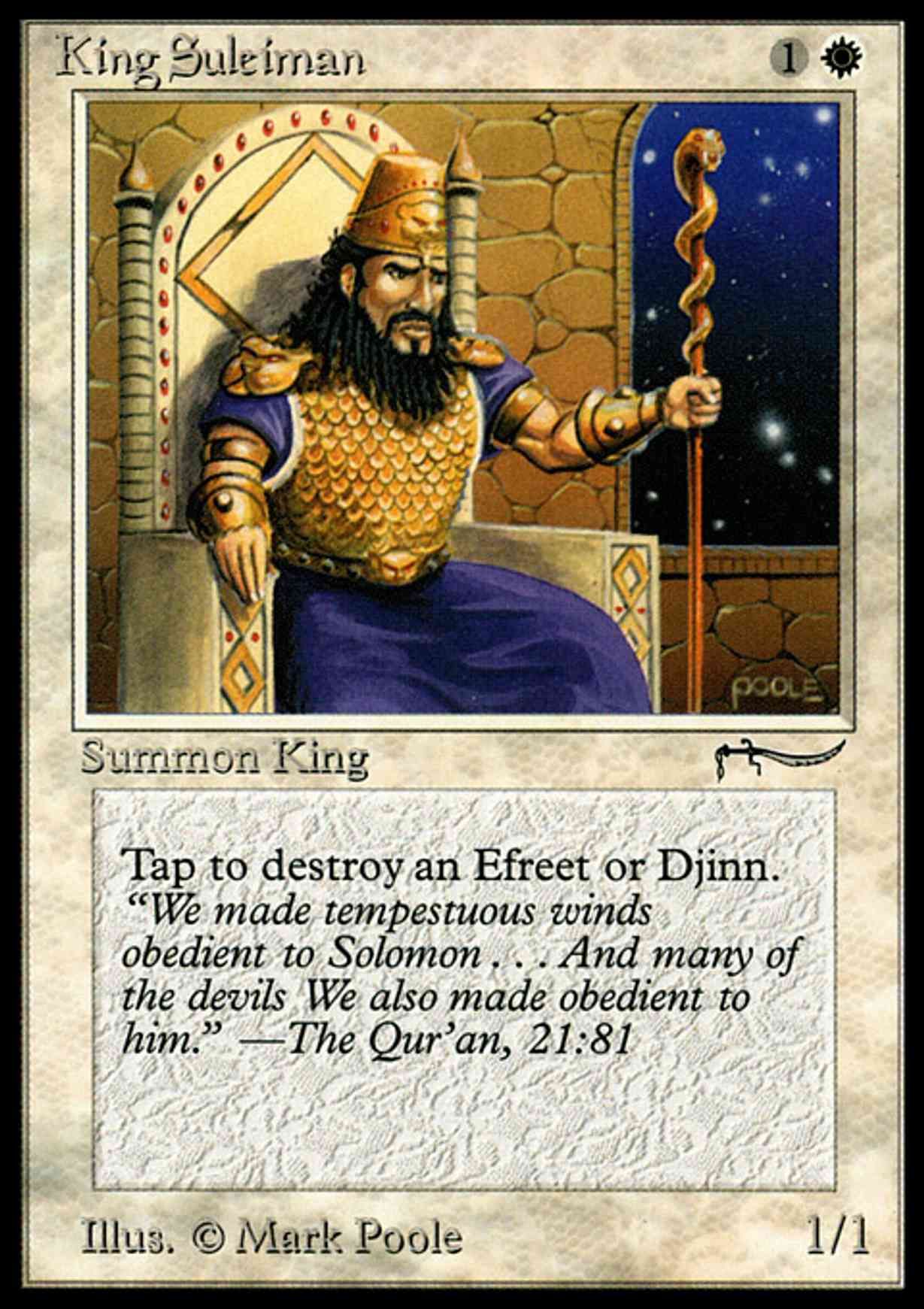 King Suleiman magic card front