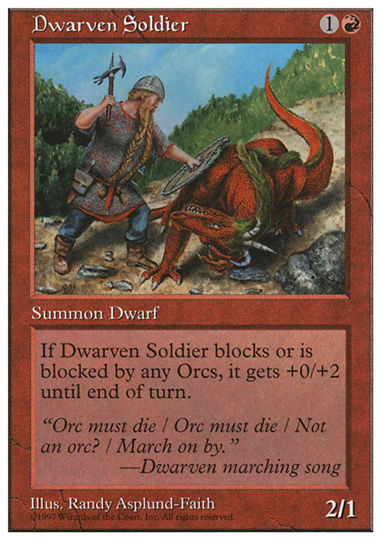 Dwarven Soldier magic card front