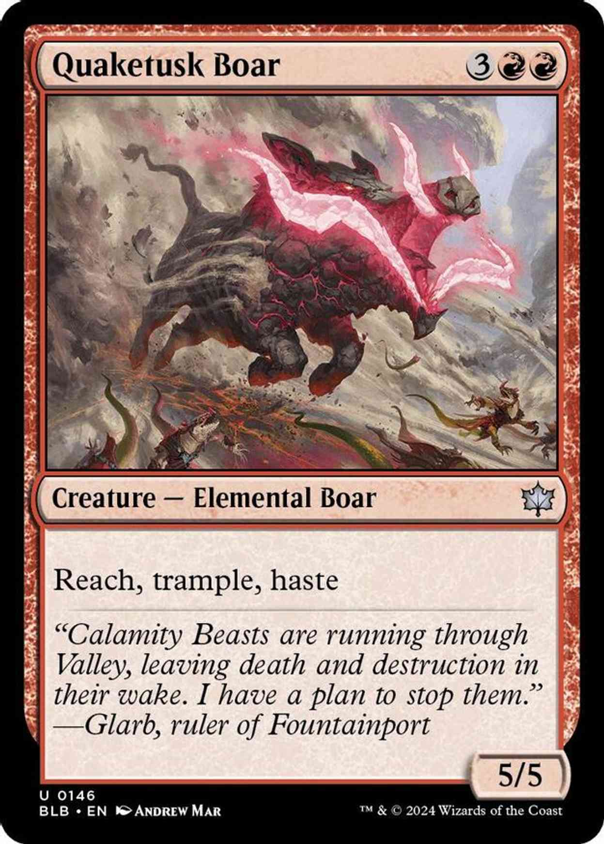 Quaketusk Boar magic card front