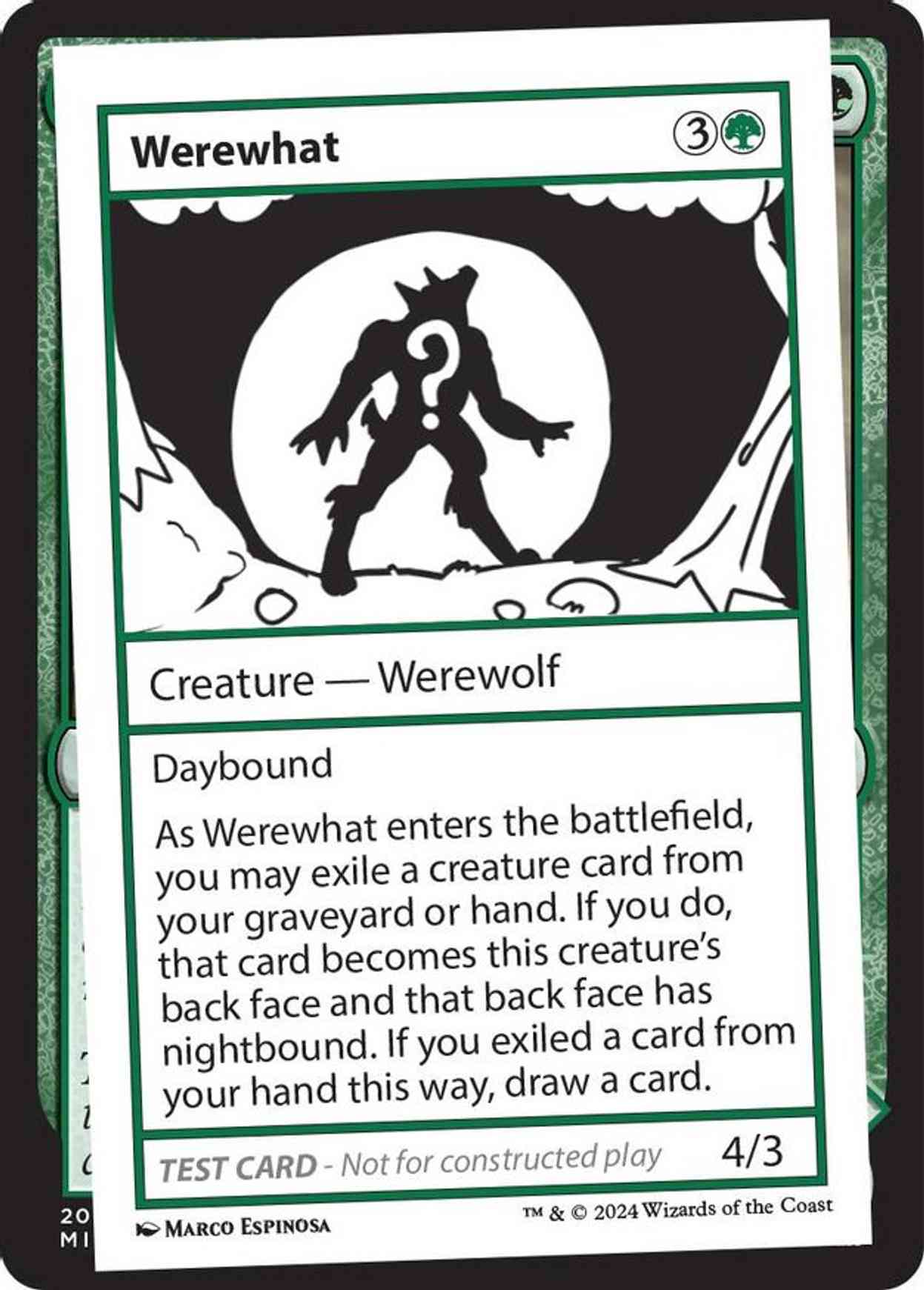 Werewhat magic card front