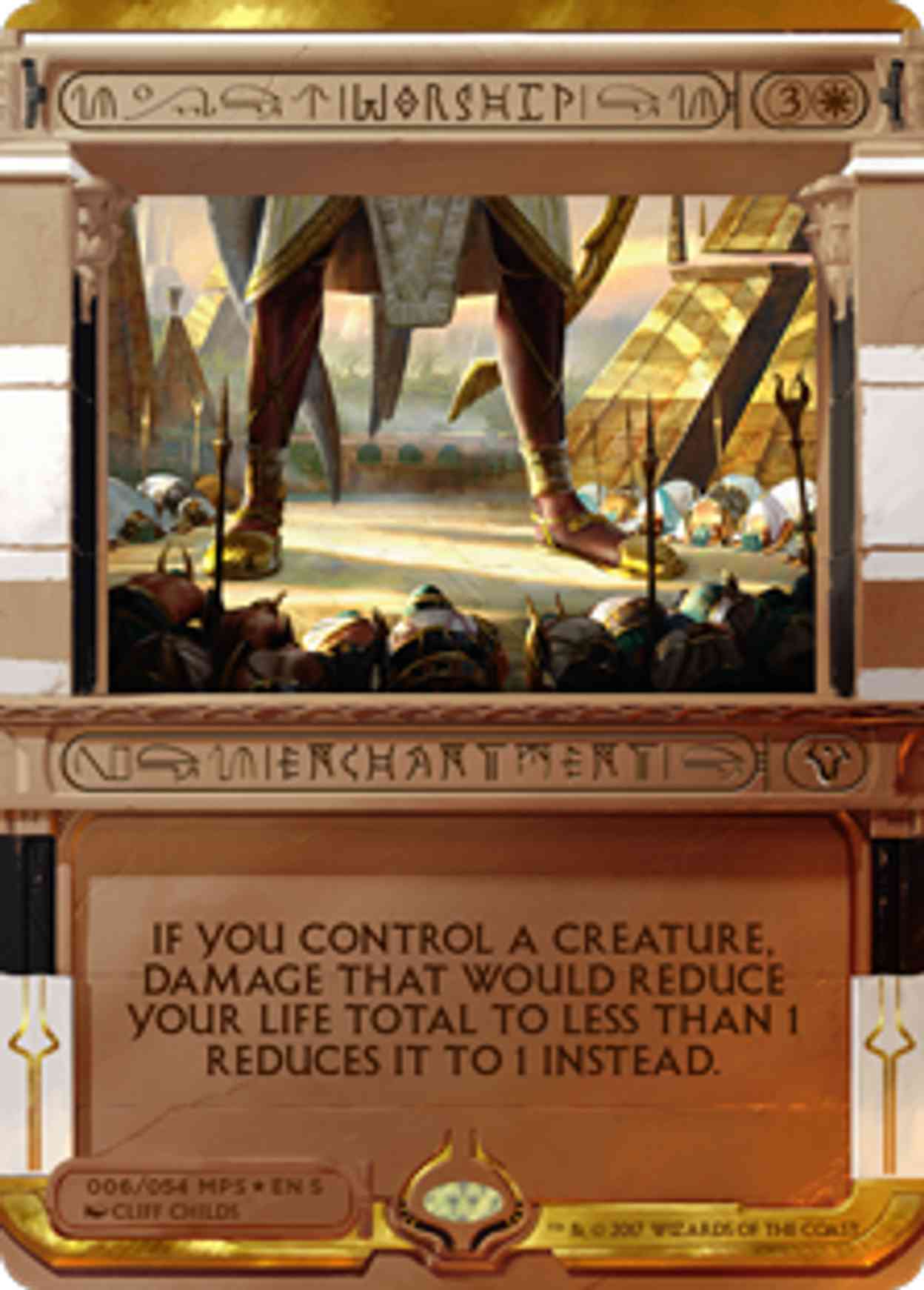 Worship magic card front