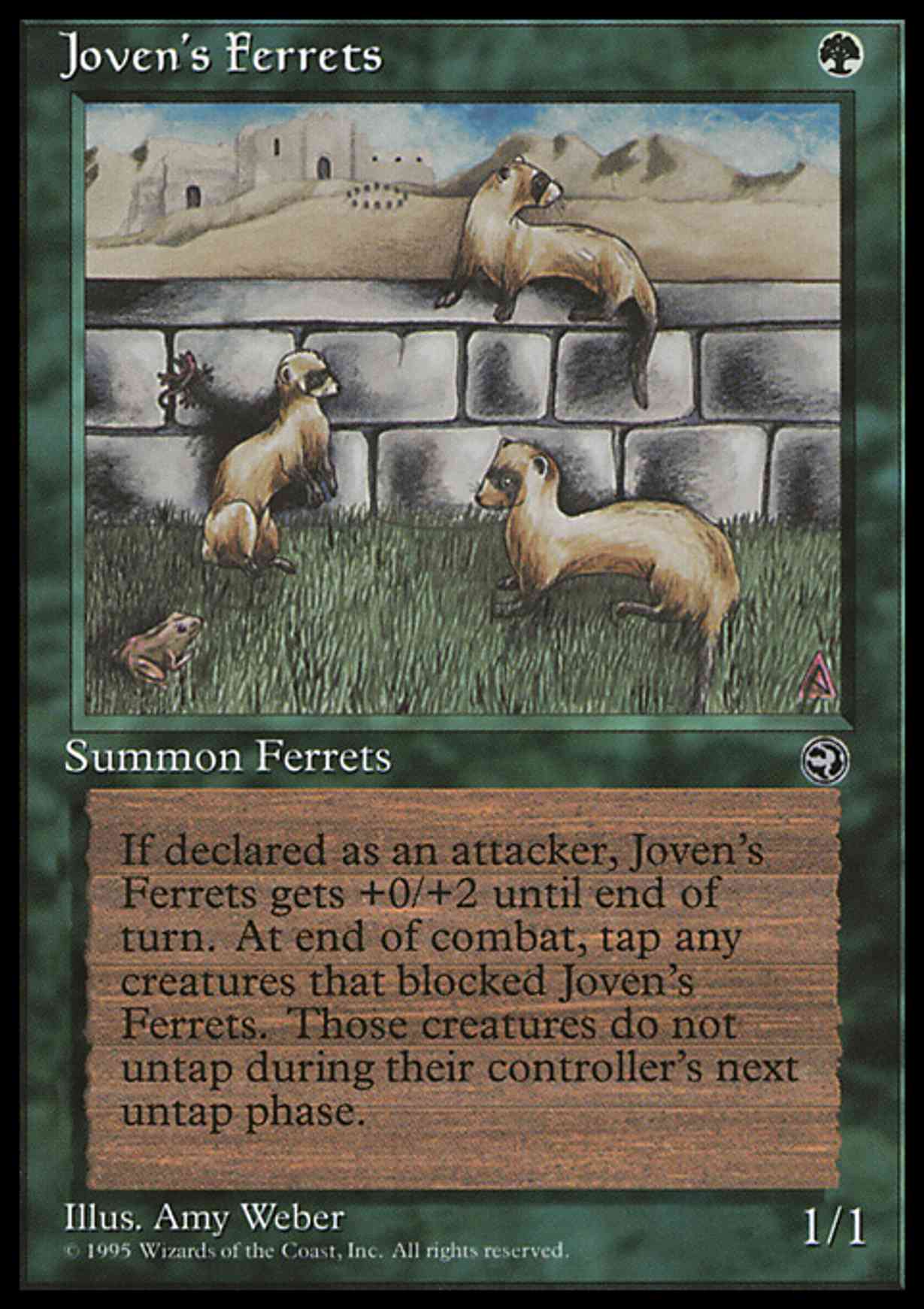 Joven's Ferrets magic card front