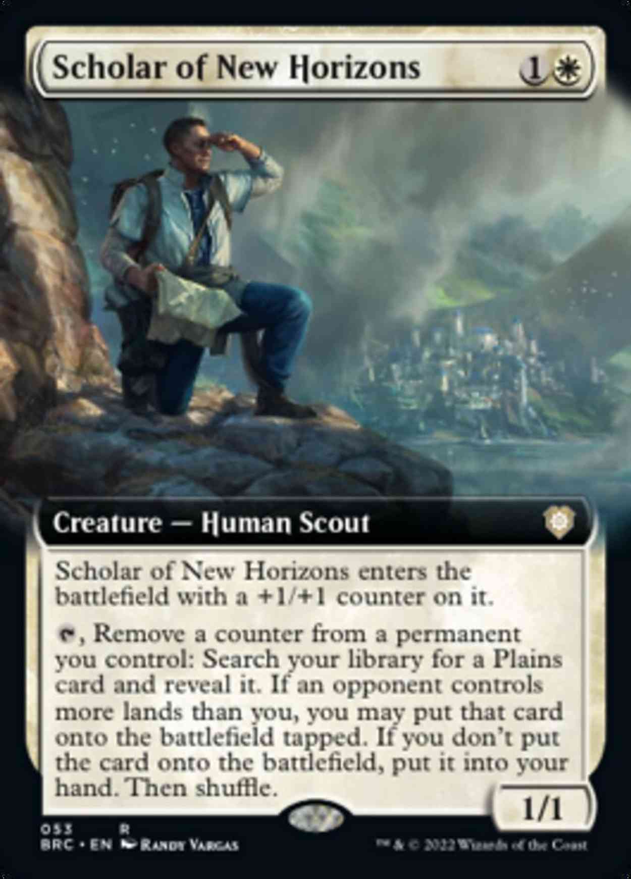 Scholar of New Horizons (Extended Art) magic card front