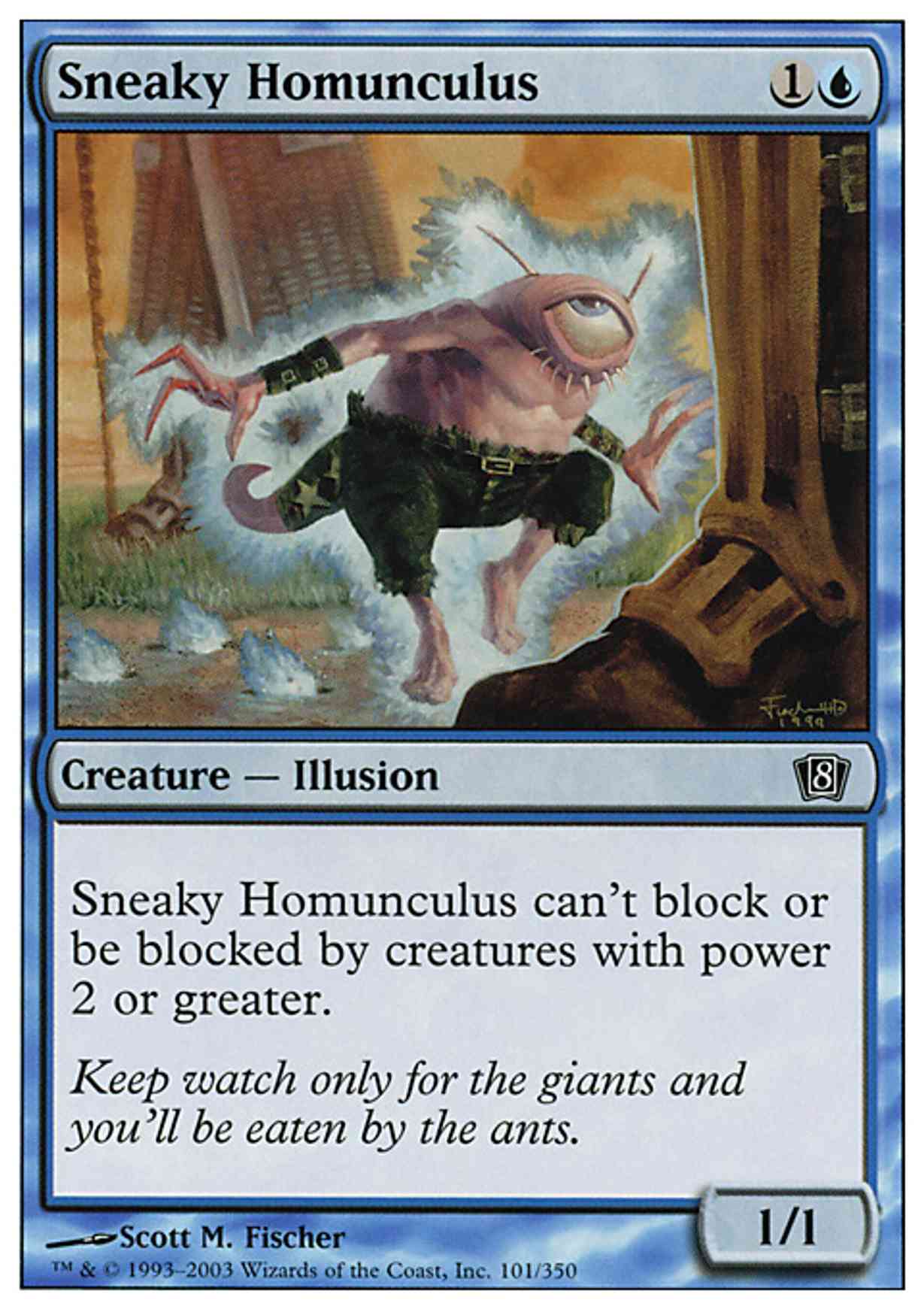 Sneaky Homunculus magic card front