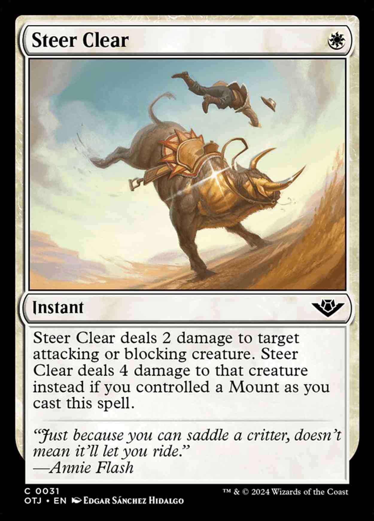 Steer Clear magic card front