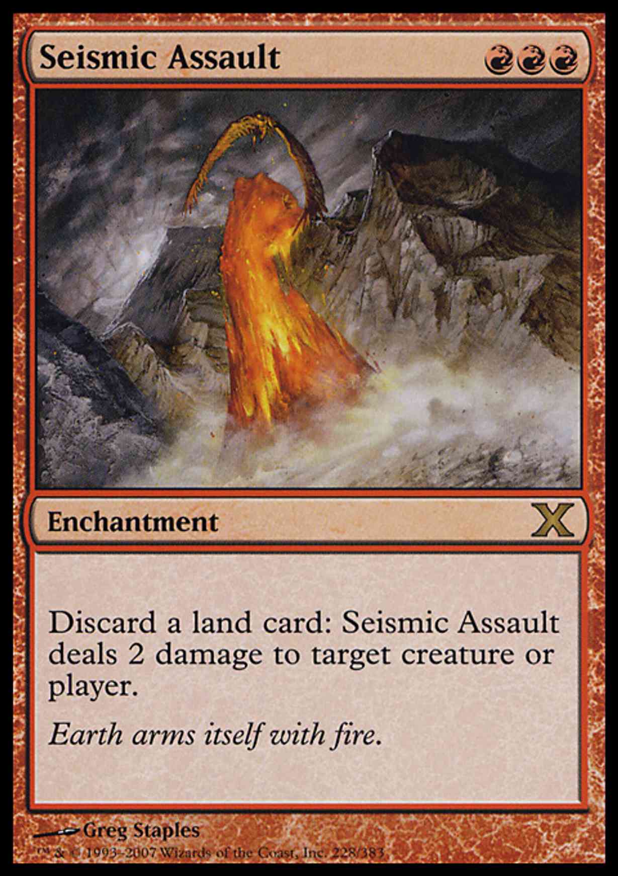 Seismic Assault magic card front