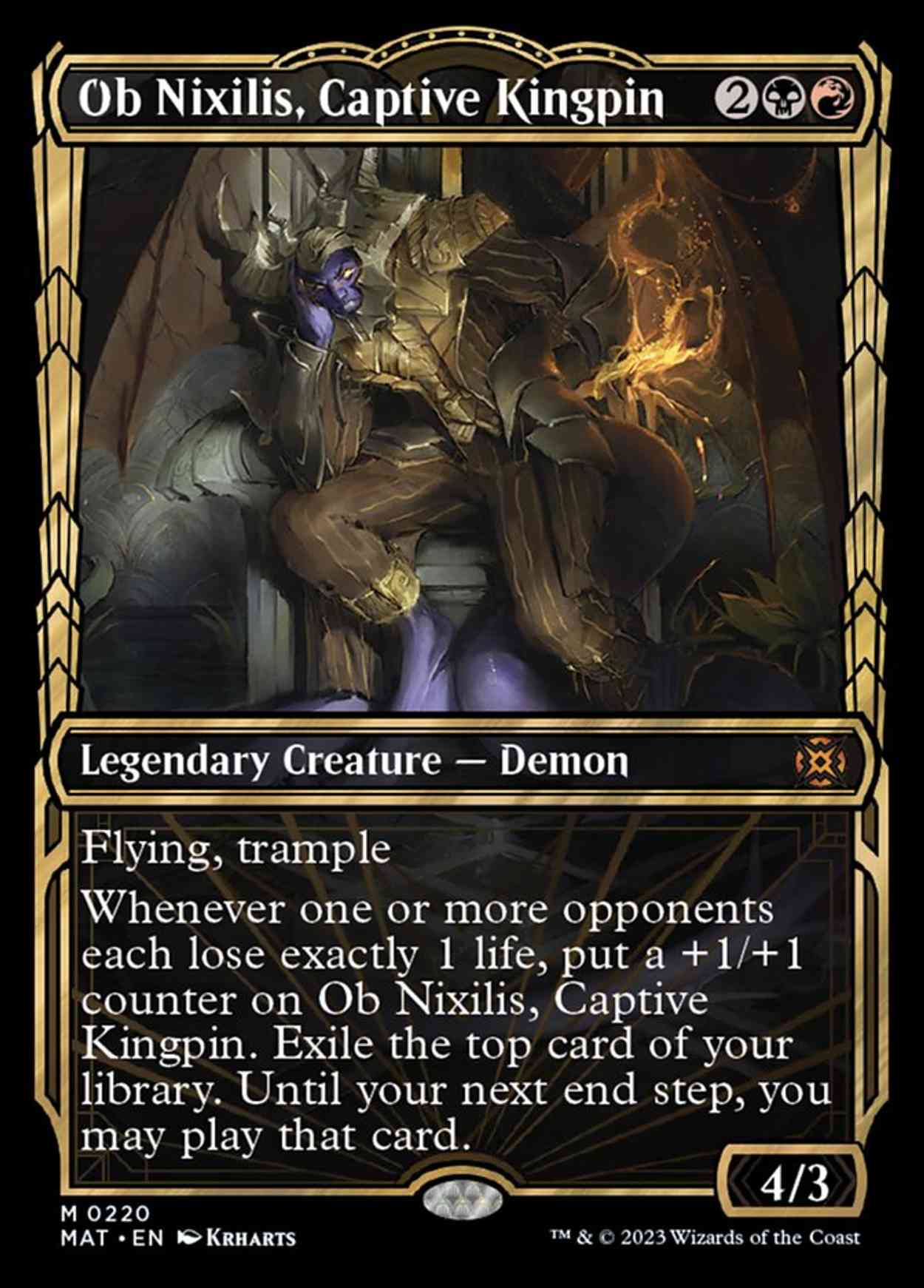 Ob Nixilis, Captive Kingpin (Halo Foil) magic card front