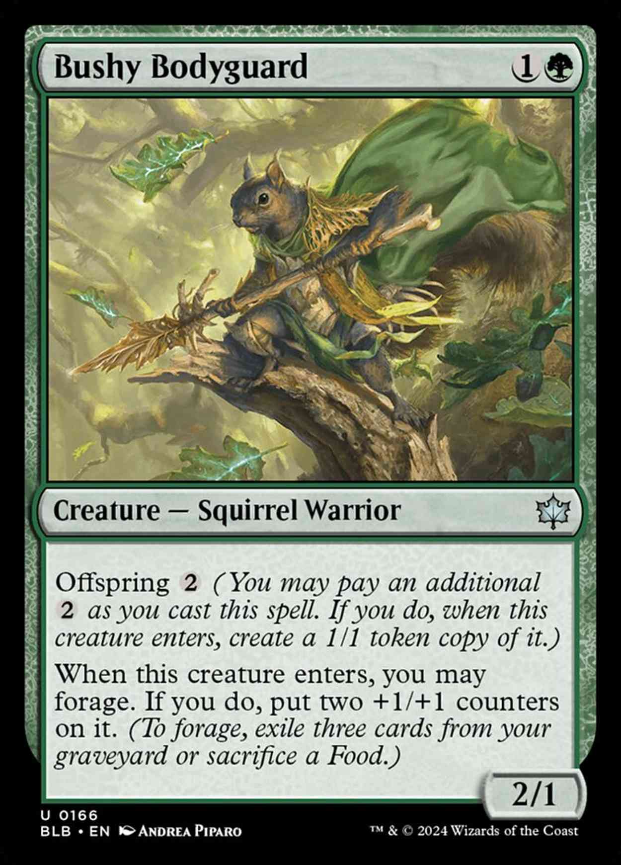 Bushy Bodyguard magic card front