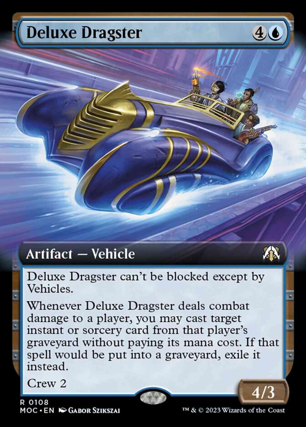 Deluxe Dragster (Extended Art) magic card front